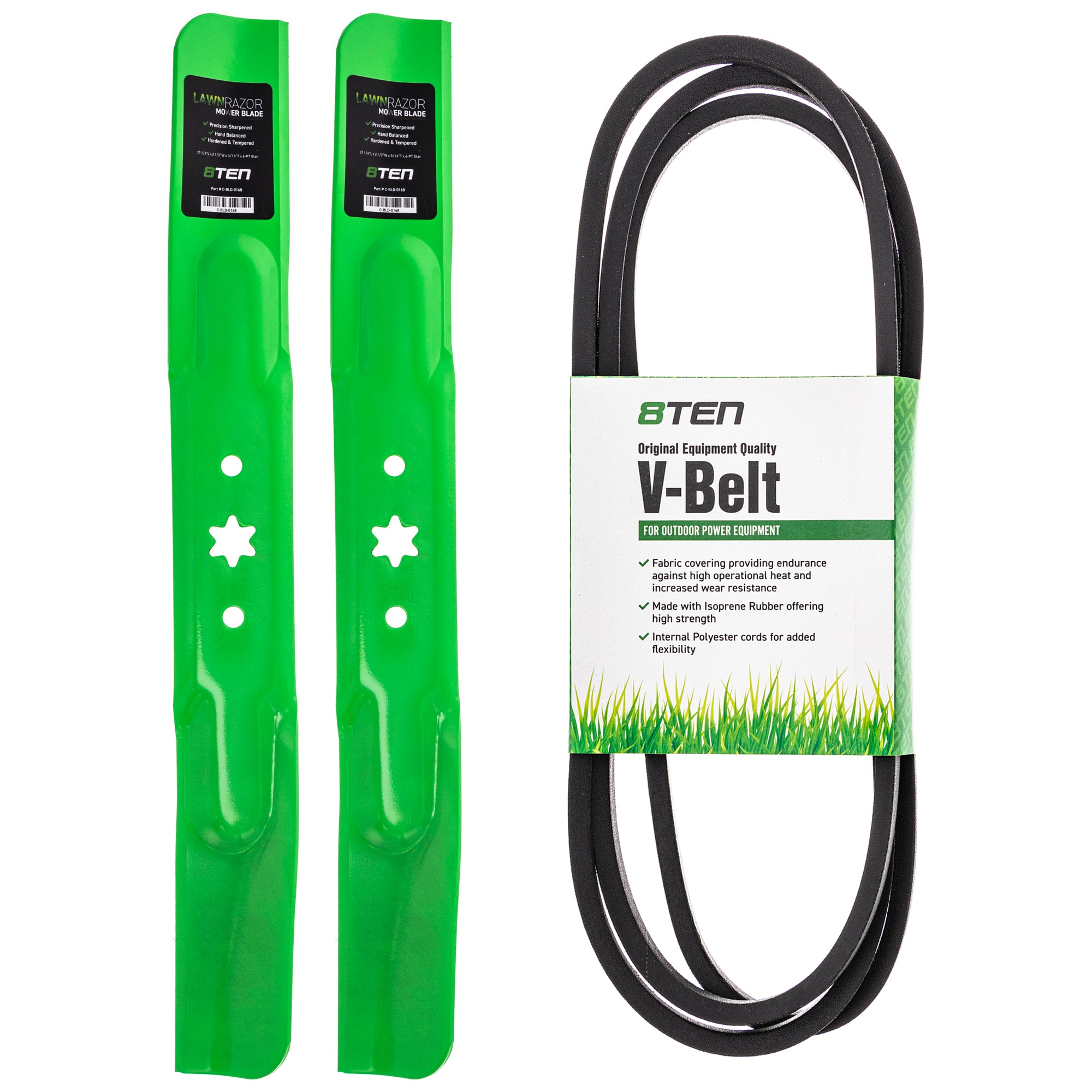 Mower Blades & Deck Belt Kit for zOTHER Stens Oregon MTD Cub Cadet Troy-Bilt TB42 TB1942 8TEN MK1007794