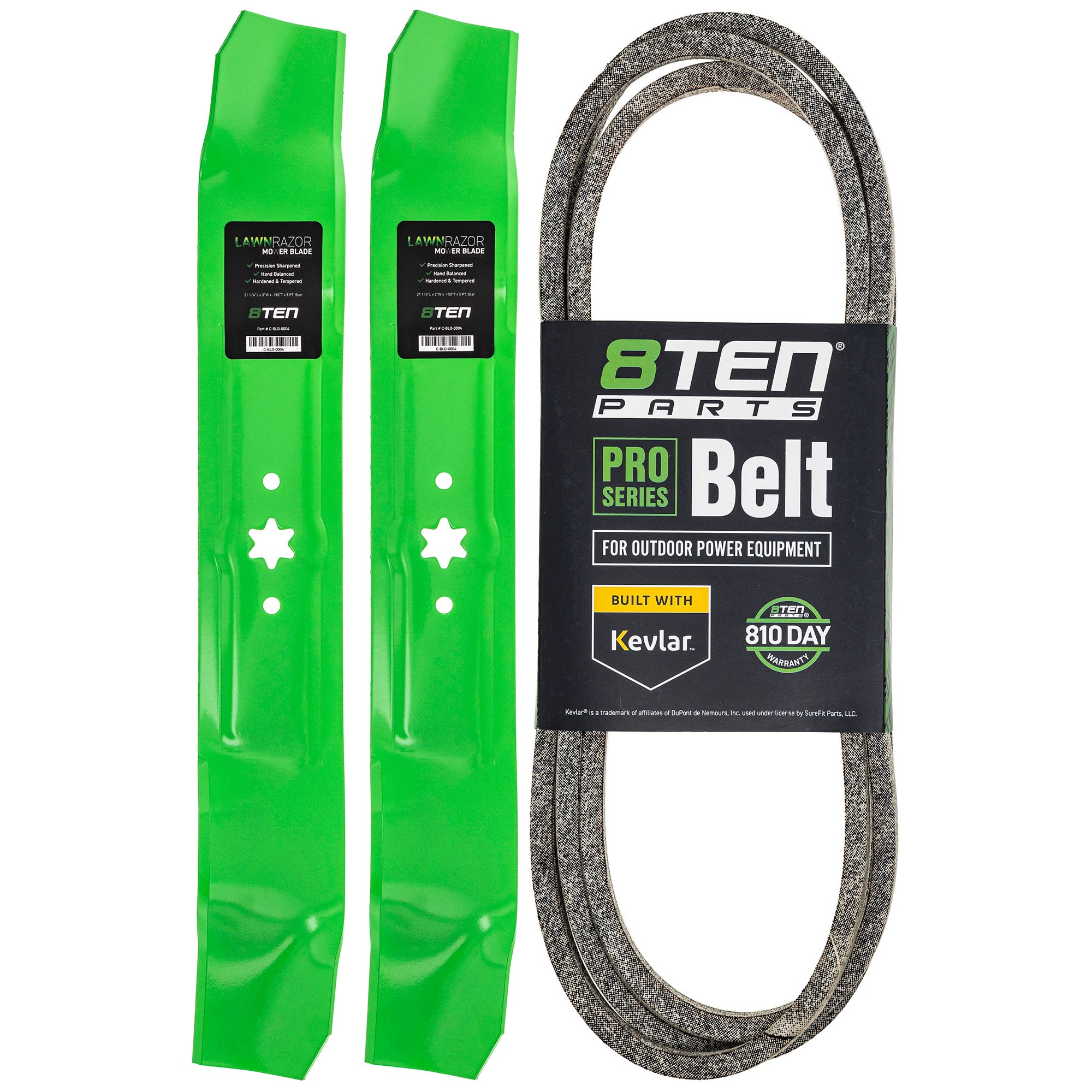Mower Blades Deck Belt Kit For Troy-Bilt Craftsman 8TEN