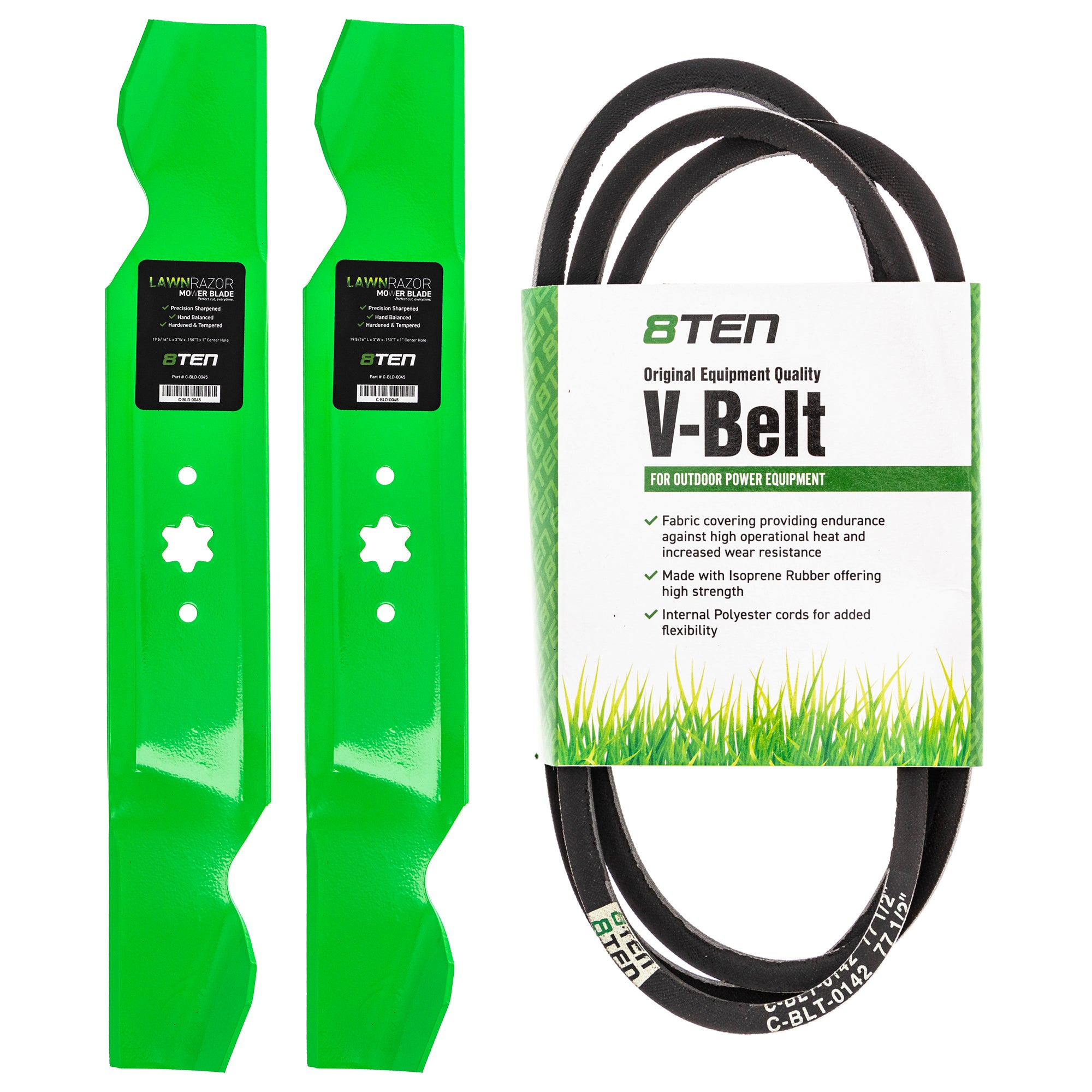 Mower Blades & Deck Belt Kit for zOTHER Stens Oregon MTD Cub Cadet Troy-Bilt V76GF V761F 8TEN MK1007805