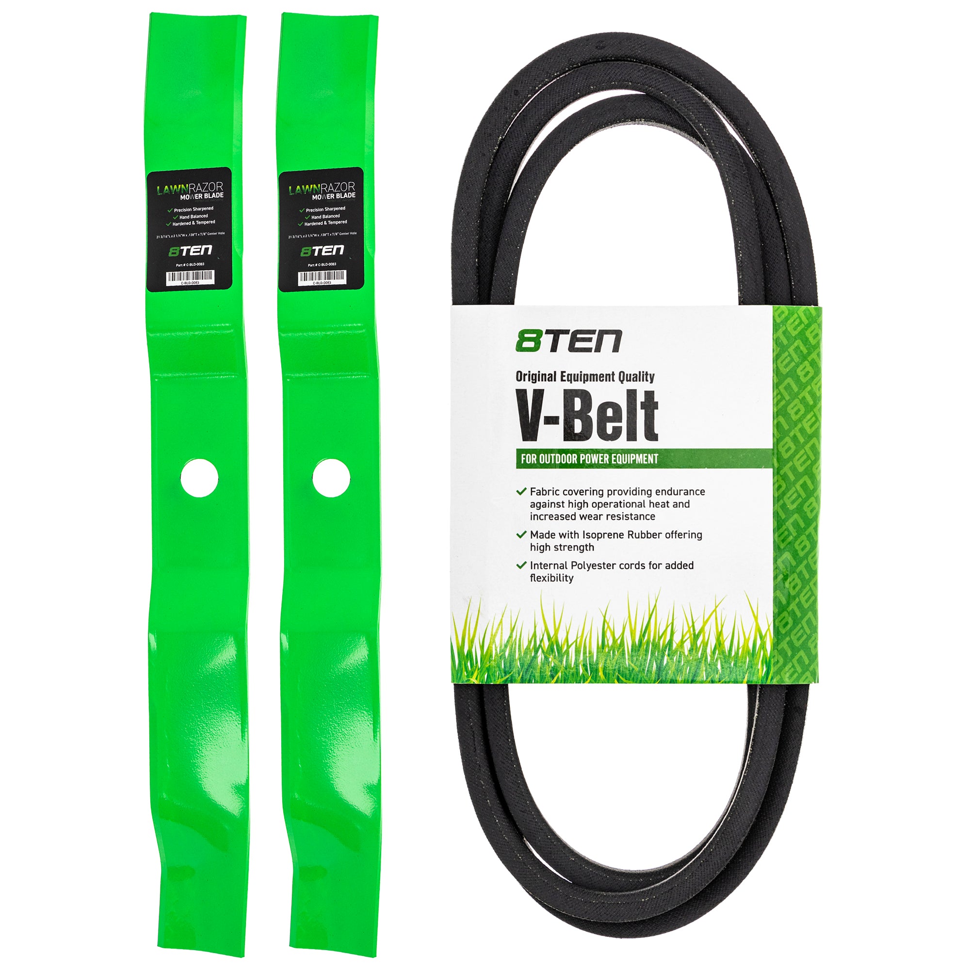 Mower Blades & Deck Belt Kit for zOTHER Stens Oregon MURRAY Murray Briggs and Stratton 8TEN MK1007807