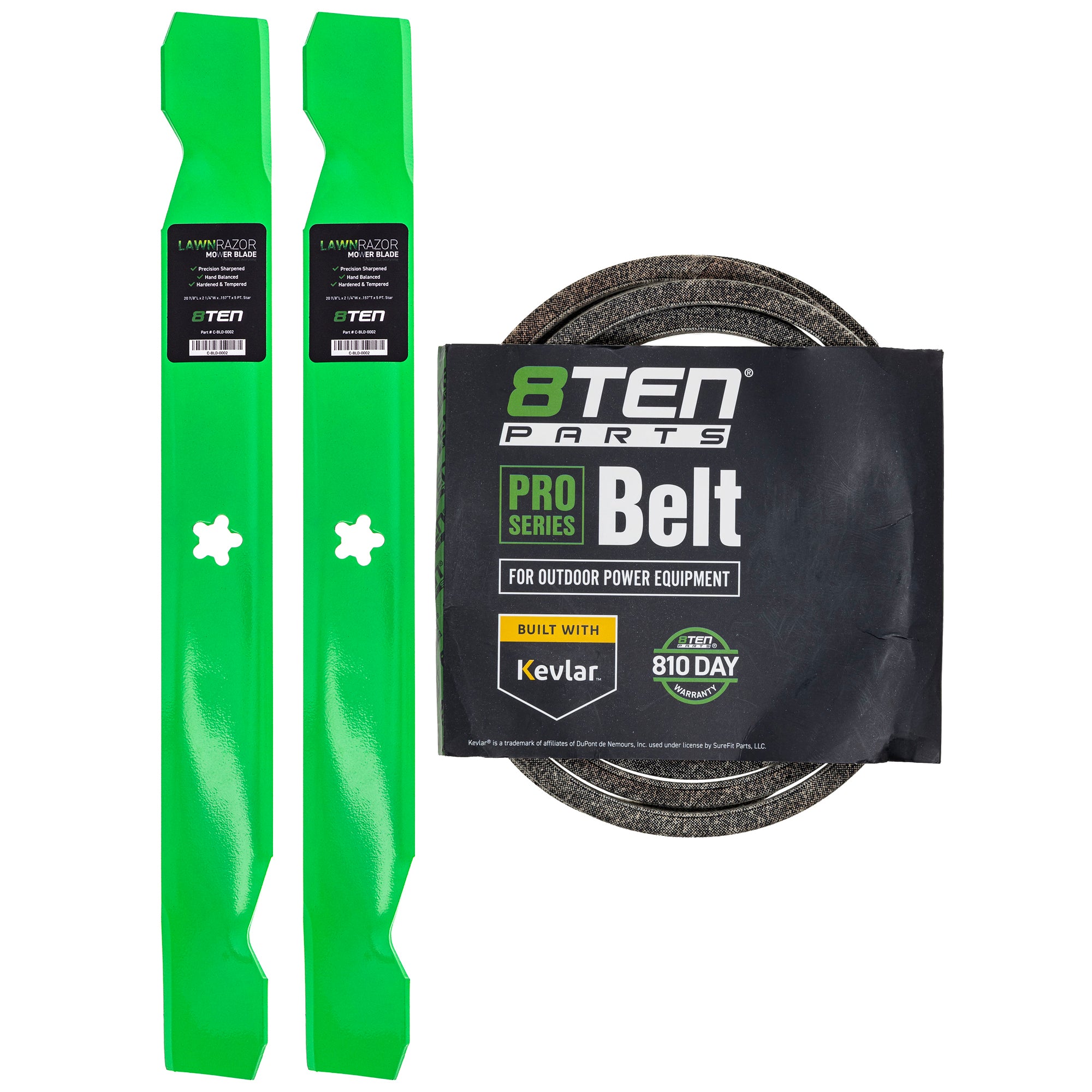 Mower Blades & Deck Belt Kit for zOTHER Stens Oregon Murray Husqvarna Poulan Craftsman AYP 8TEN MK1007813