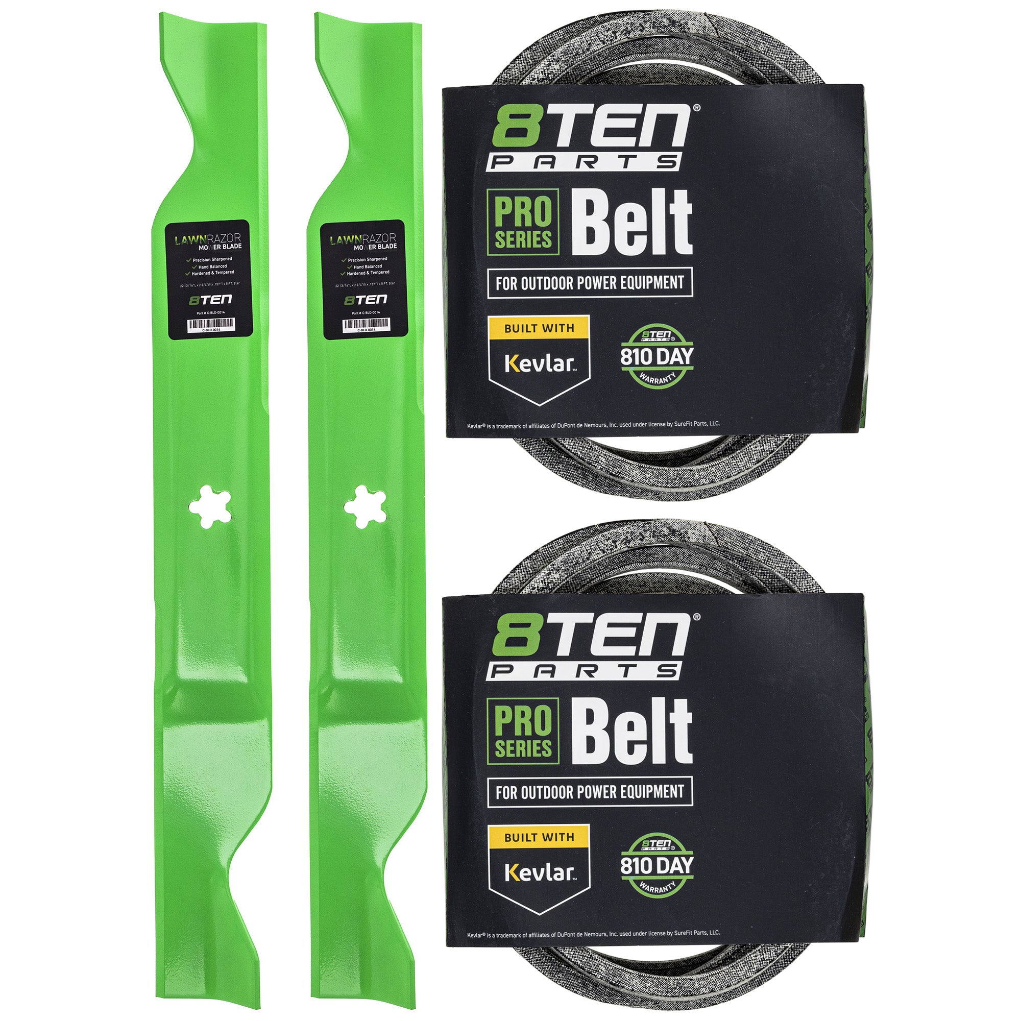 Mower Blades Deck Belt Kit For Husqvarna Poulan Pro 8TEN