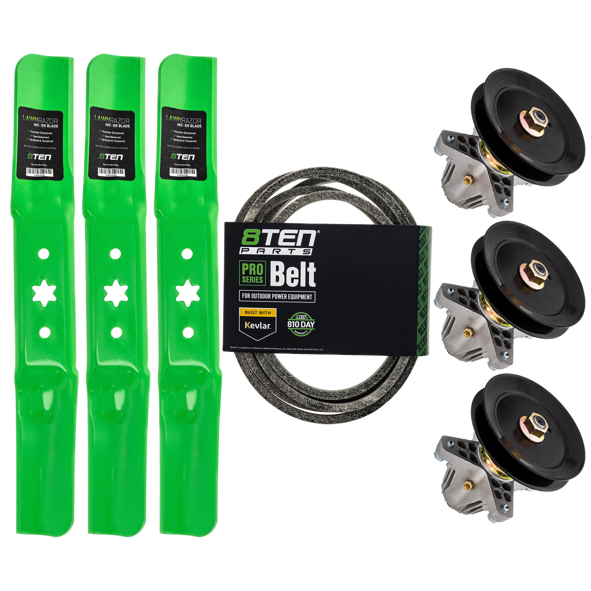 Blade Spindle Belt Deck Kit for zOTHER Stens MTD Cub Cadet Troy-Bilt TB2454 T8400 T310 8TEN MK1009547