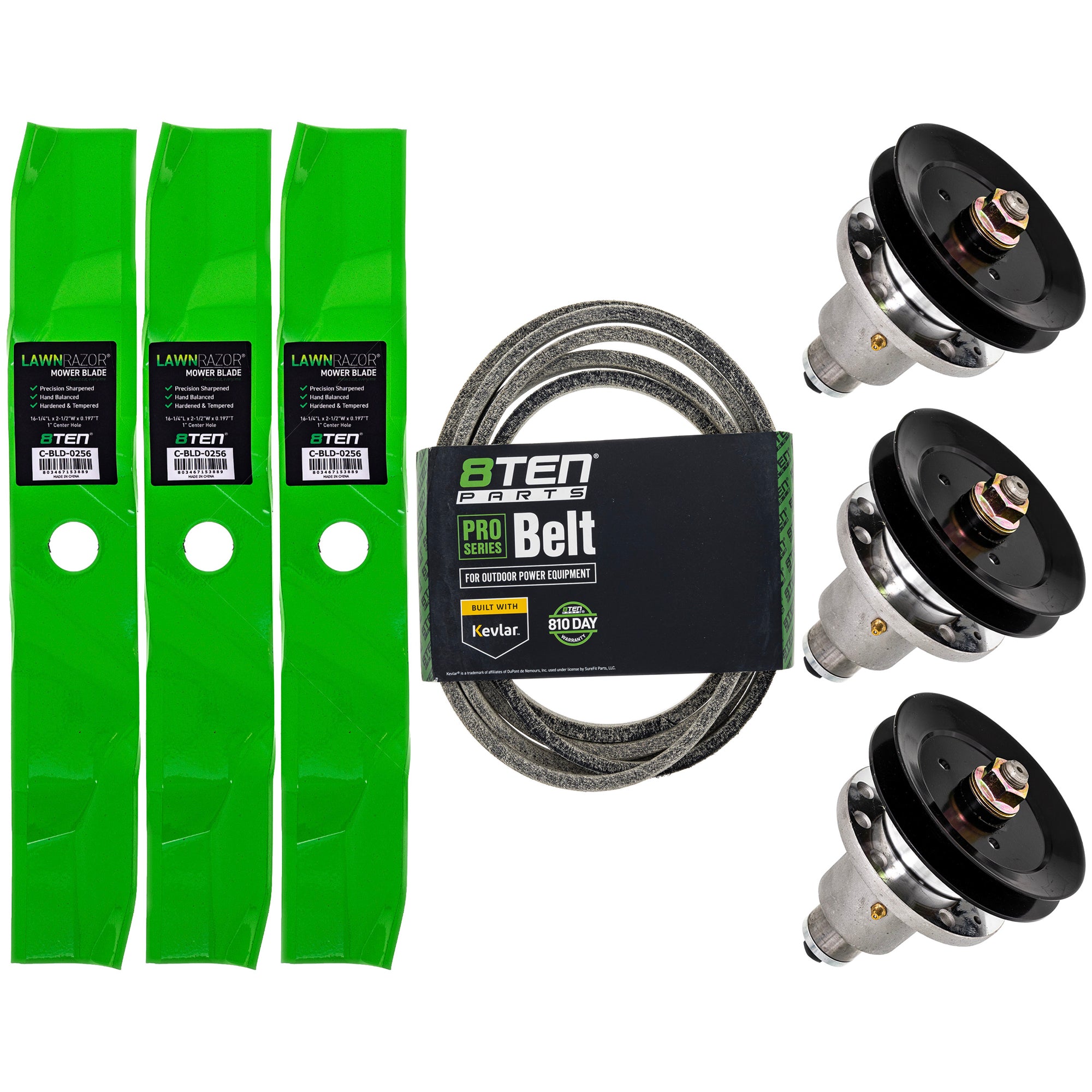 Blade Spindle Belt Deck Kit for zOTHER Toro Exmark Stens Oregon Turf Lazer 8TEN MK1009551