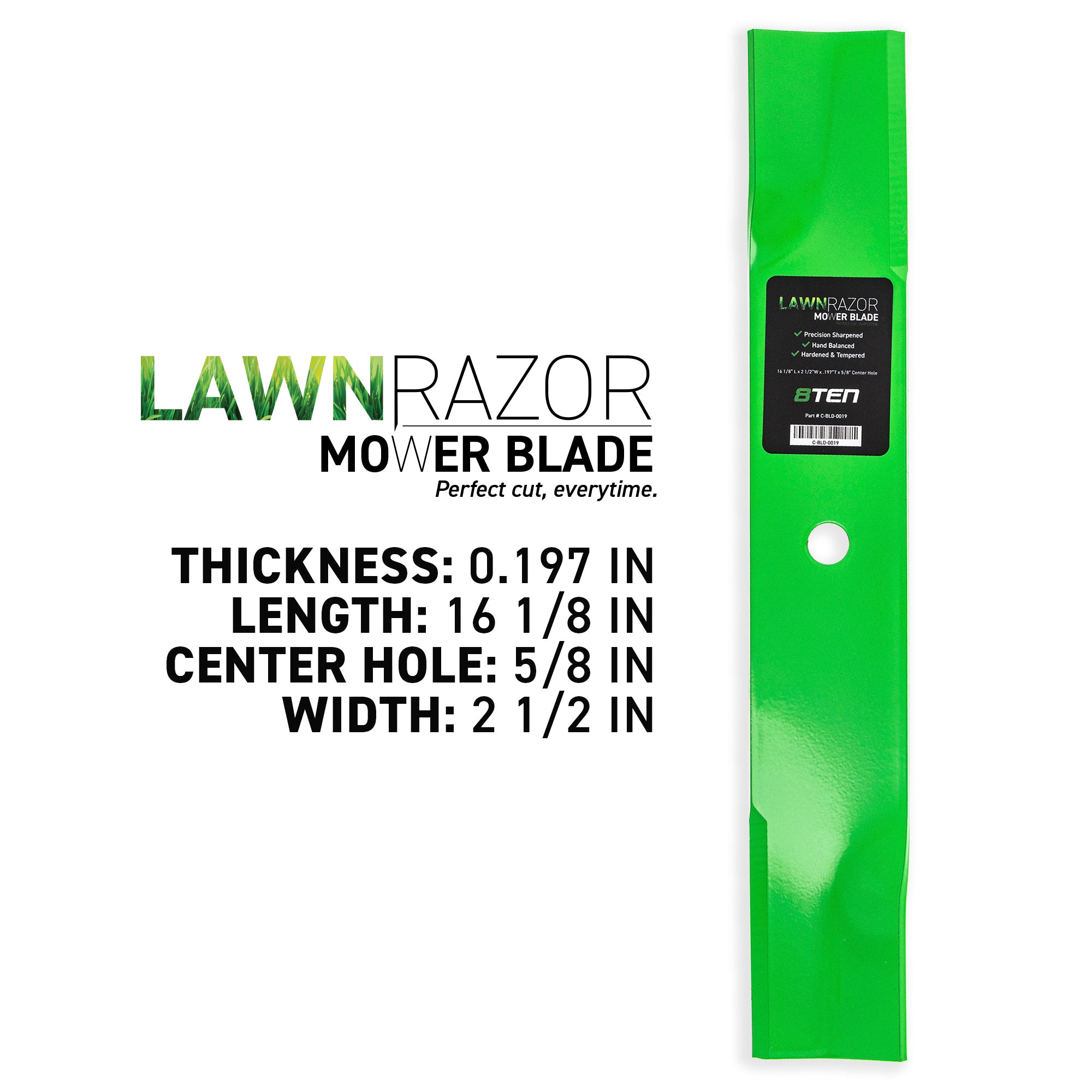 8TEN MK1009555 Blade Spindle Belt Deck Kit for Lazer