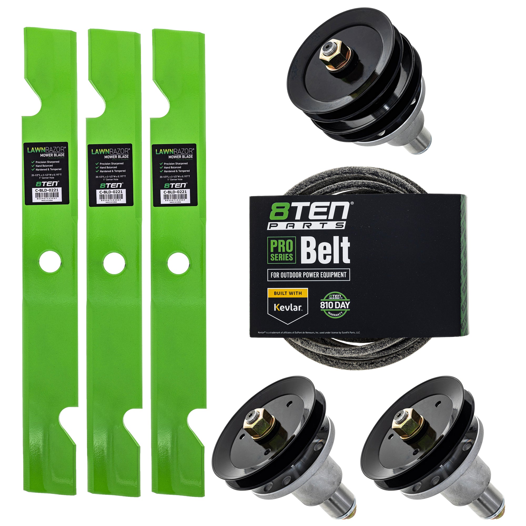 Blade Spindle Belt Deck Kit for Turf 8TEN MK1009565