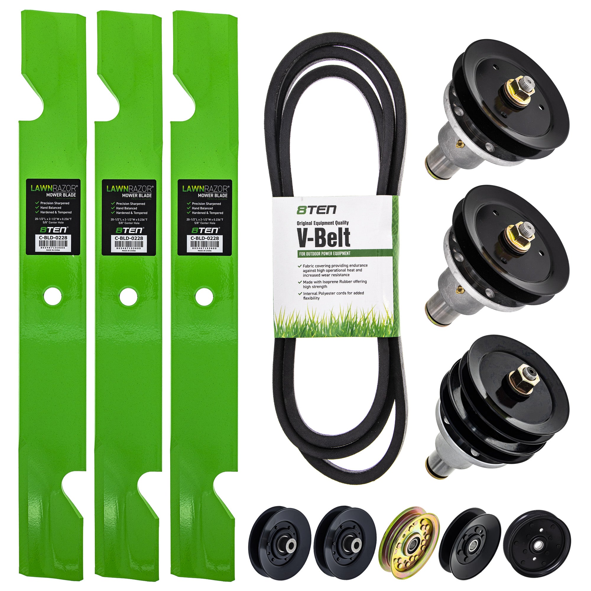 Blade Spindle Belt Idler Deck Kit for 8TEN MK1009608