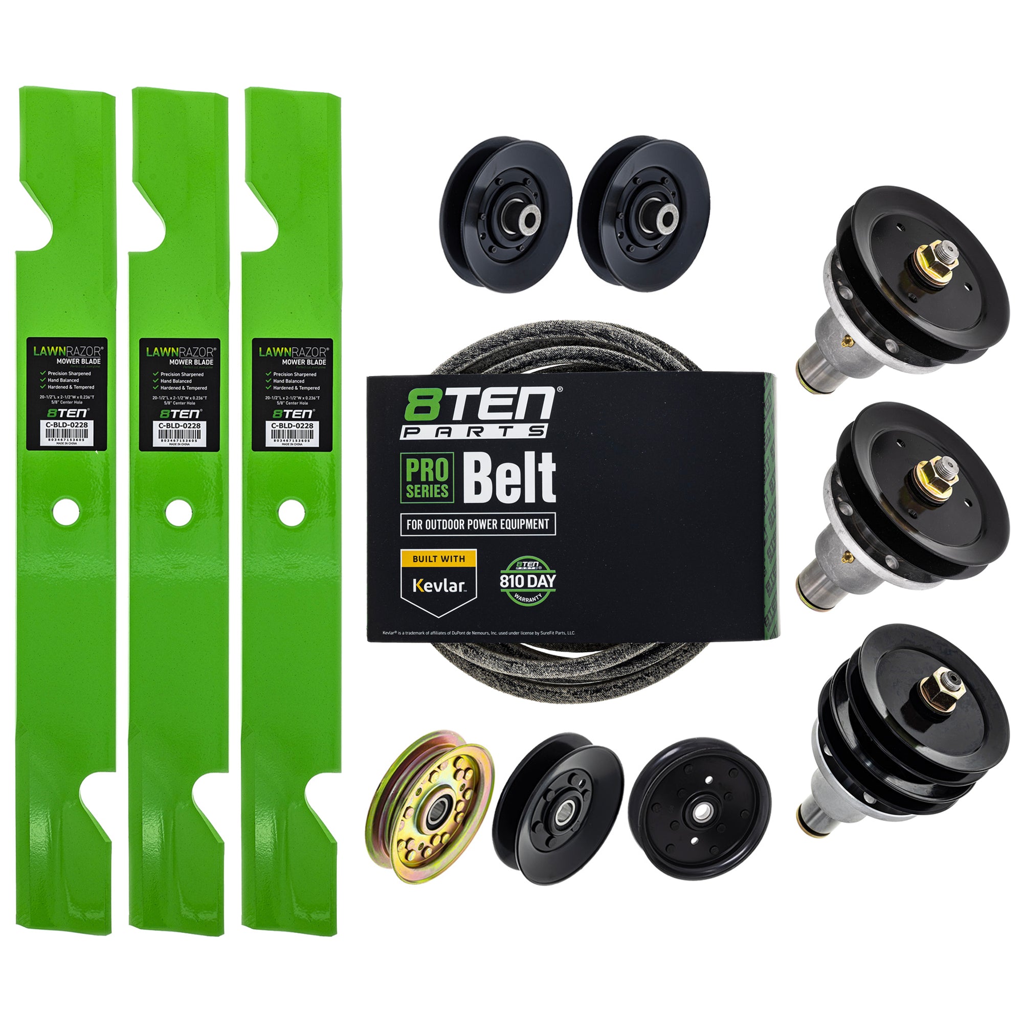 Blade Spindle Belt Idler Deck Kit for 8TEN MK1009608