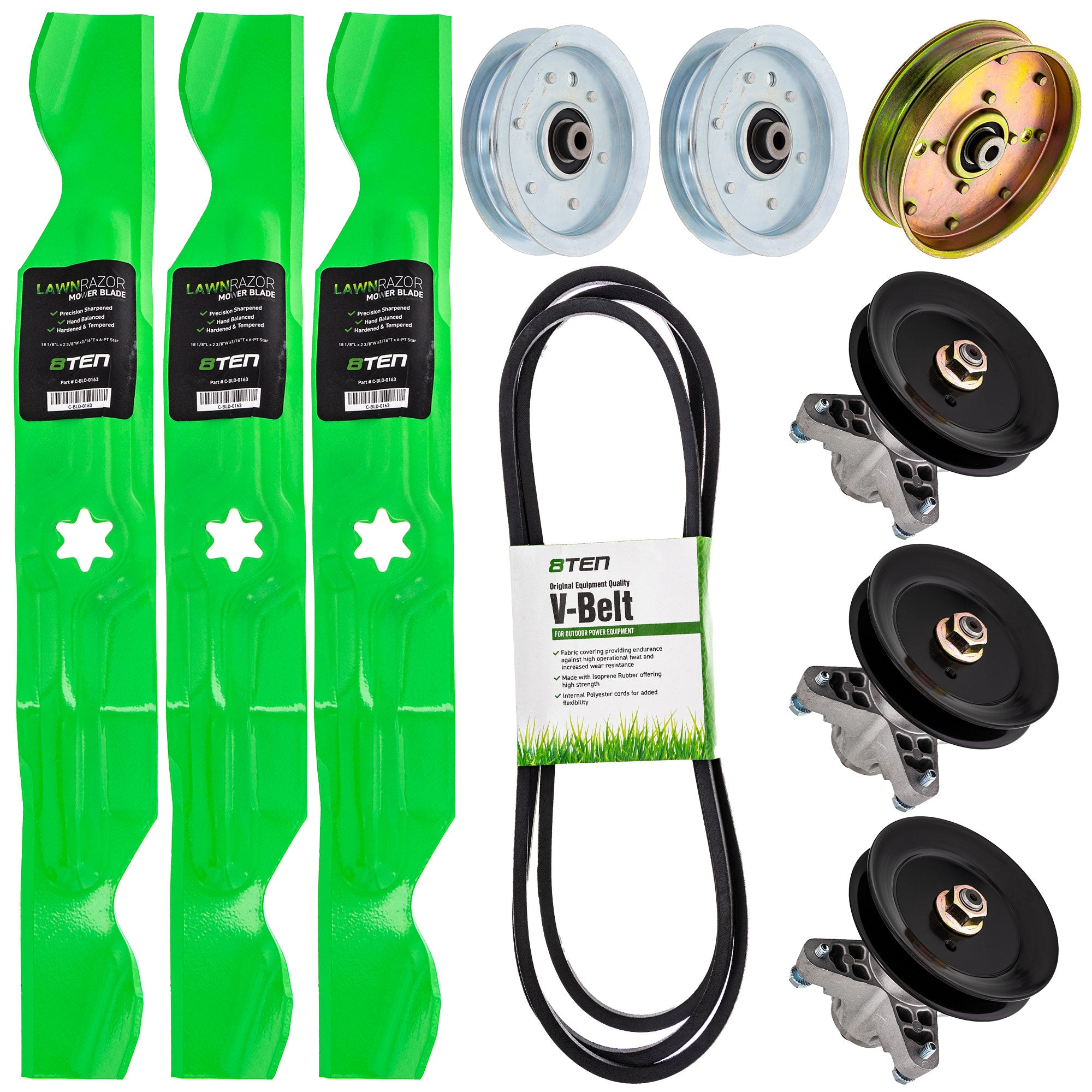 Blade Spindle Belt Idler Deck Kit for zOTHER Stens Snapper Oregon MTD Cub Cadet Troy-Bilt 8TEN MK1009618