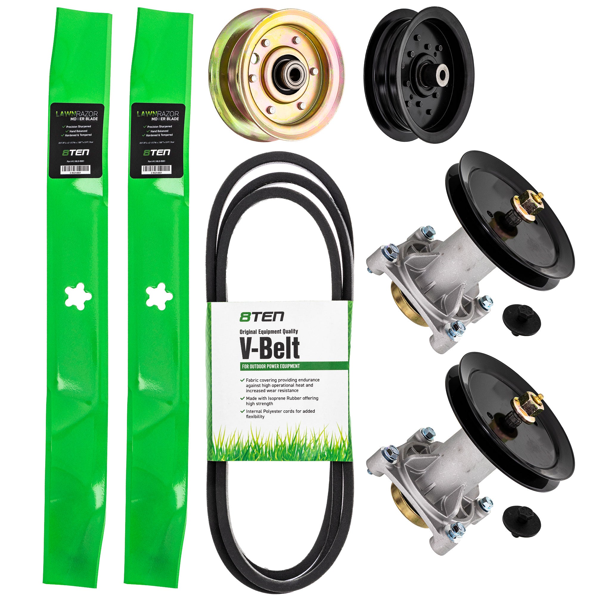 Blade Spindle Belt Idler Deck Kit for zOTHER Stens Oregon Murray Husqvarna Poulan 8TEN MK1009626