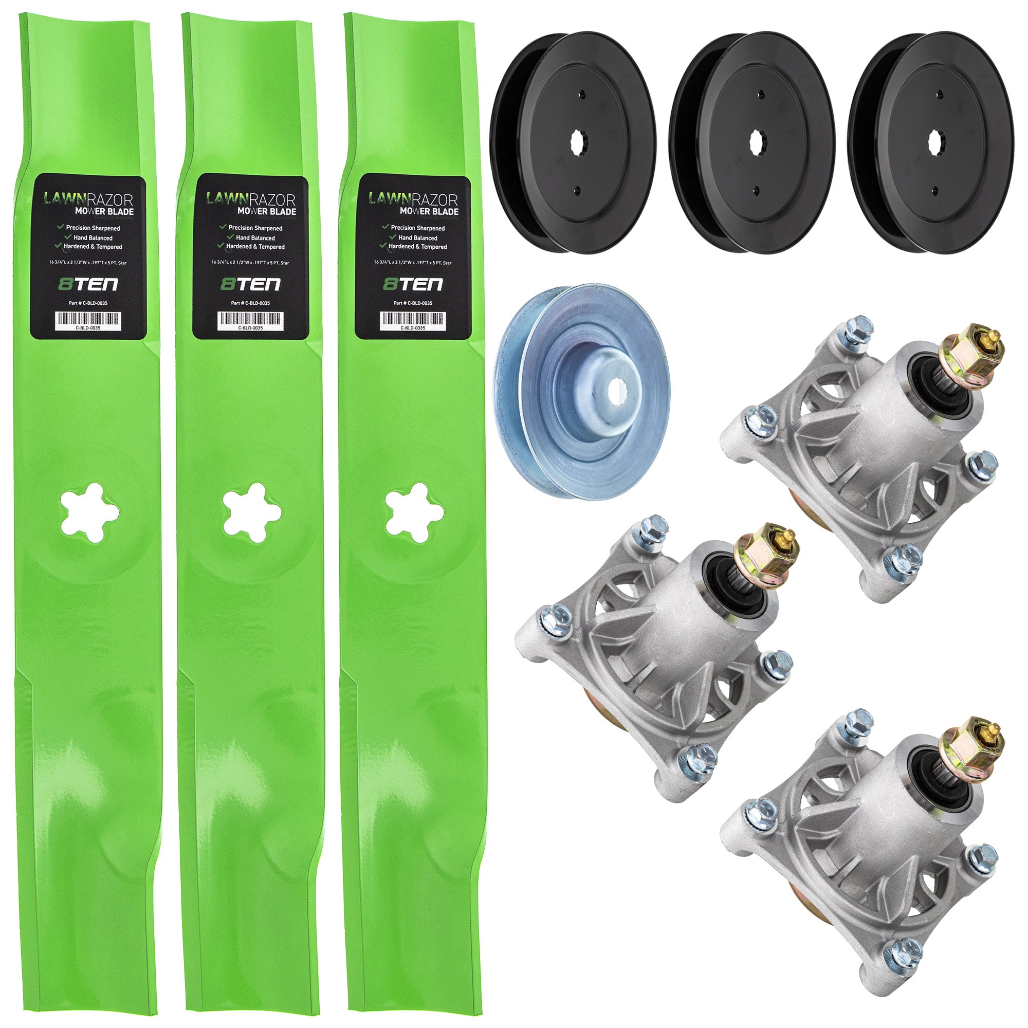 Blade Spindle Pulley Deck Kit for zOTHER Toro Exmark Stens Oregon MTD Cub Cadet Troy-Bilt 8TEN MK1009679