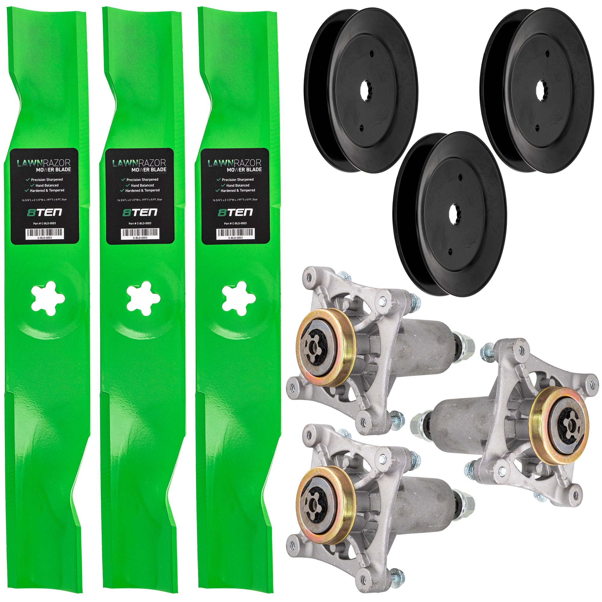 Blade Spindle Pulley Deck Kit for zOTHER Walbro Stens Oregon Murray MTD Cub Cadet 8TEN MK1009715