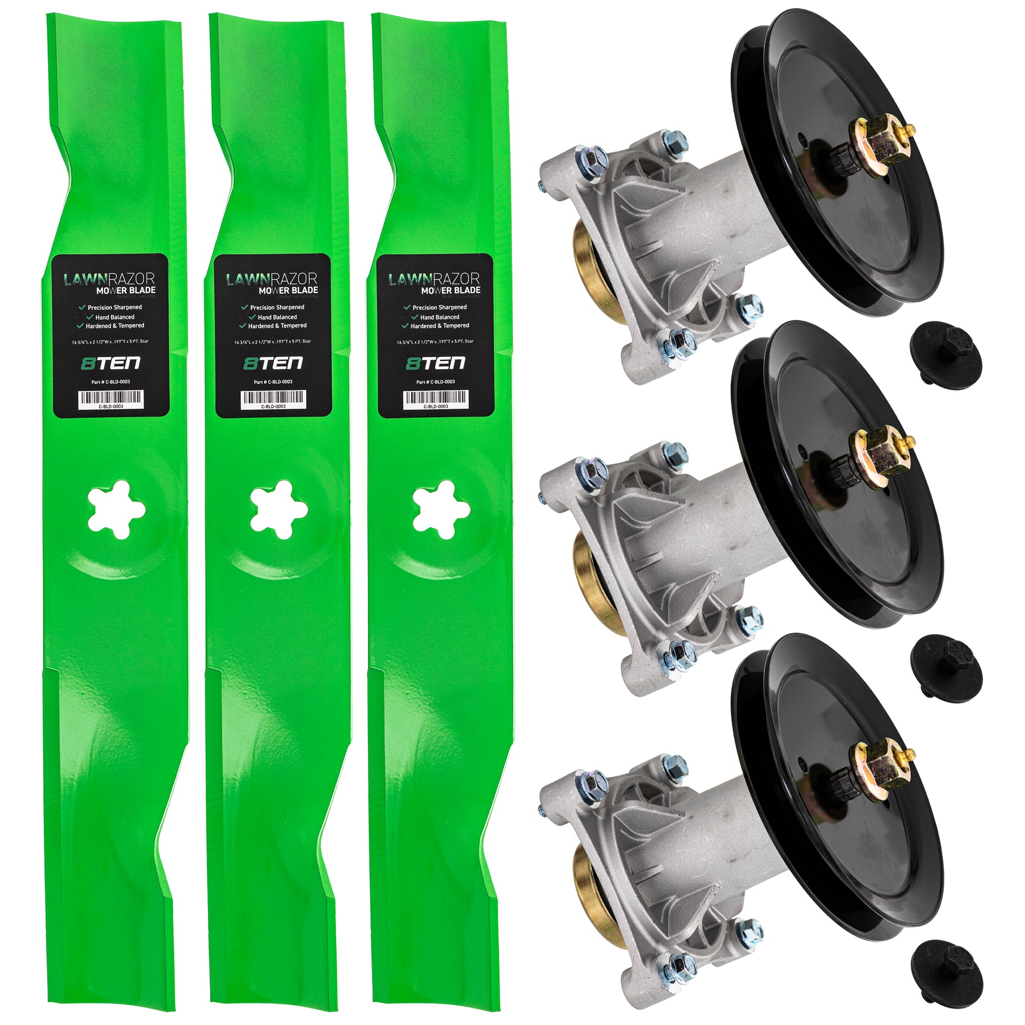 Blade Spindle Deck Kit for zOTHER Walbro Stens Oregon MTD Cub Cadet Troy-Bilt Husqvarna 8TEN MK1009718