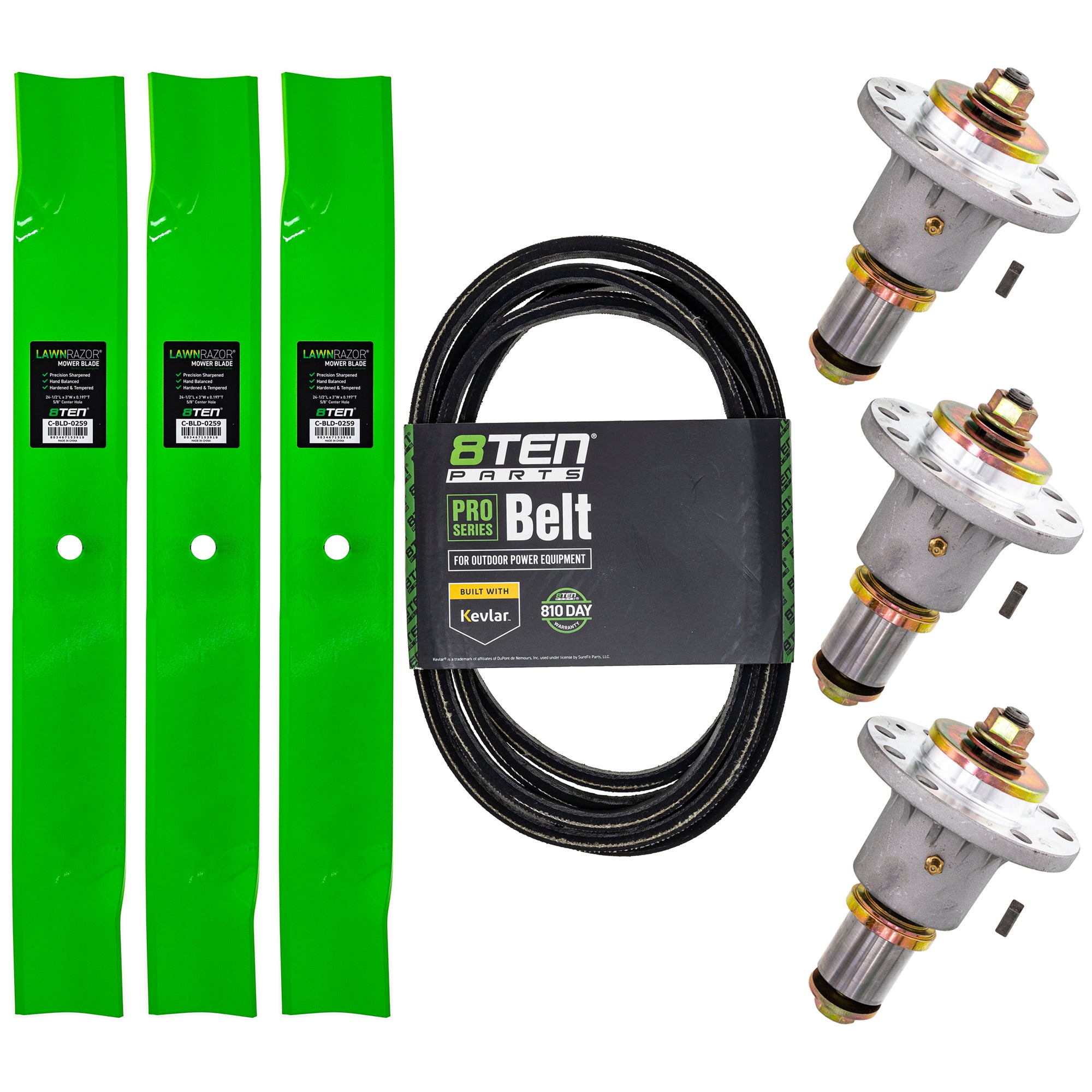 Blade Spindle Belt Deck Kit for zOTHER Toro Exmark Oregon Lazer 8TEN MK1009722