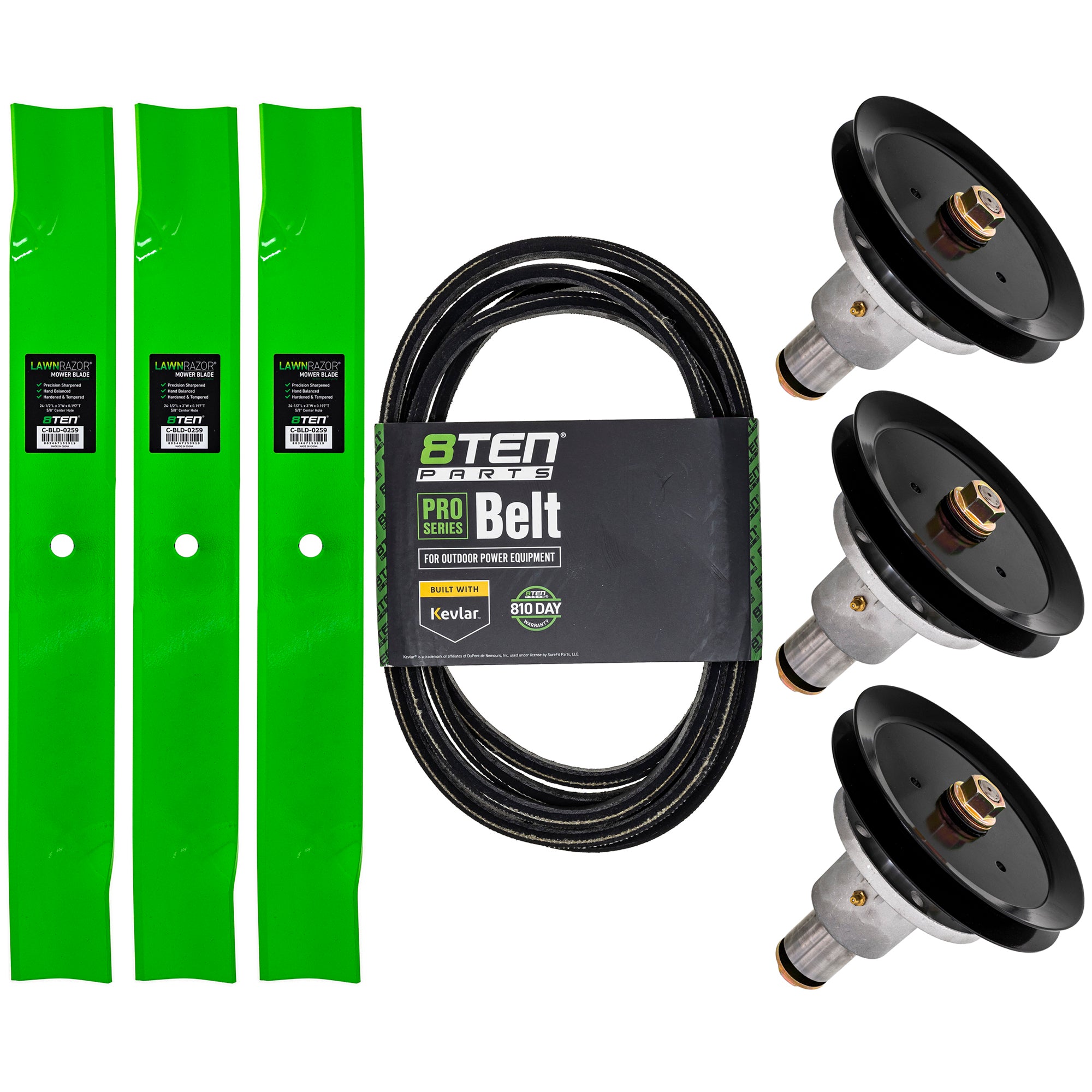 Blade Spindle Belt Deck Kit for zOTHER Toro Exmark Stens Oregon Lazer 8TEN MK1009723