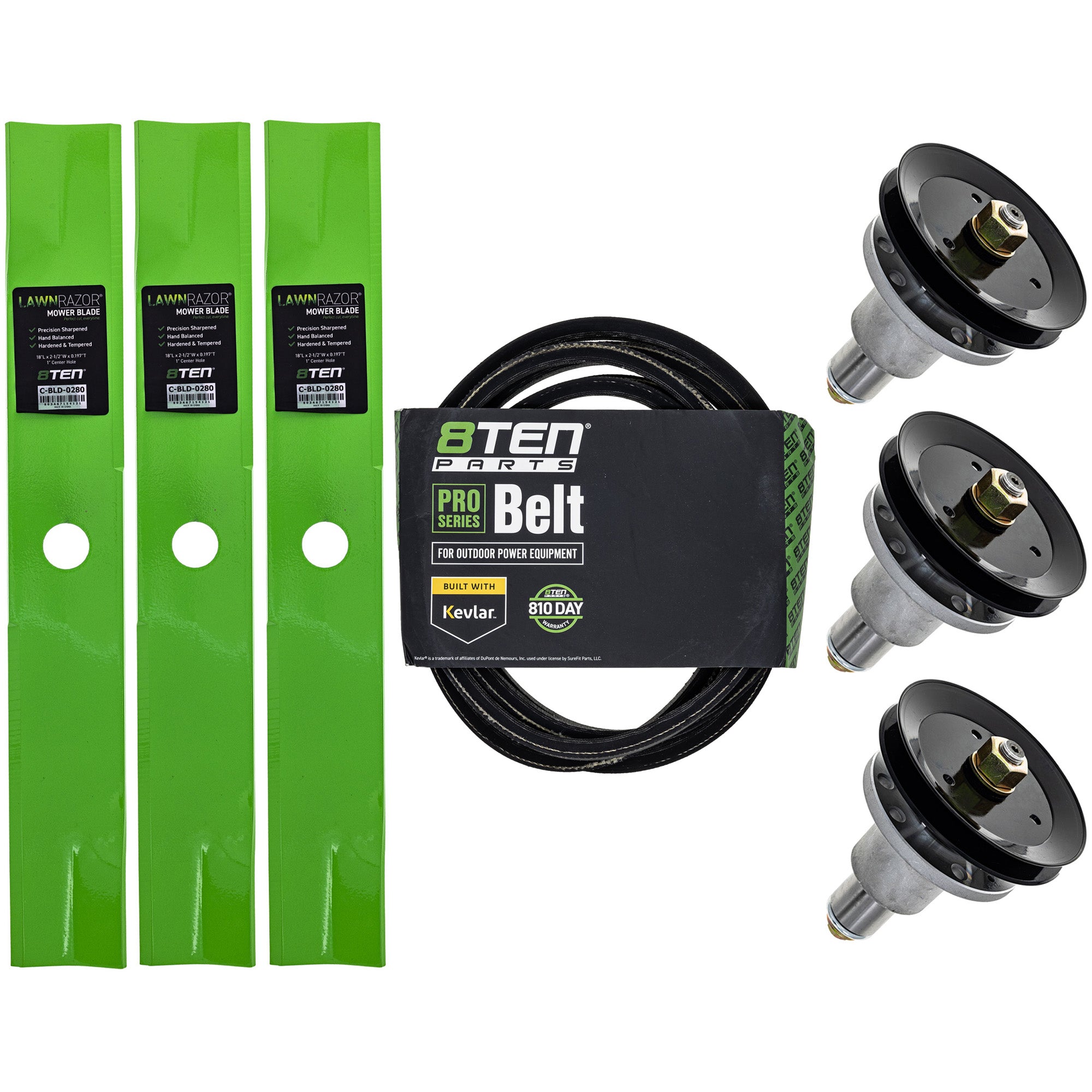 Blade Spindle Belt Deck Kit for zOTHER Walbro Toro Exmark Stens Oregon ENCORE Lazer 8TEN MK1009731