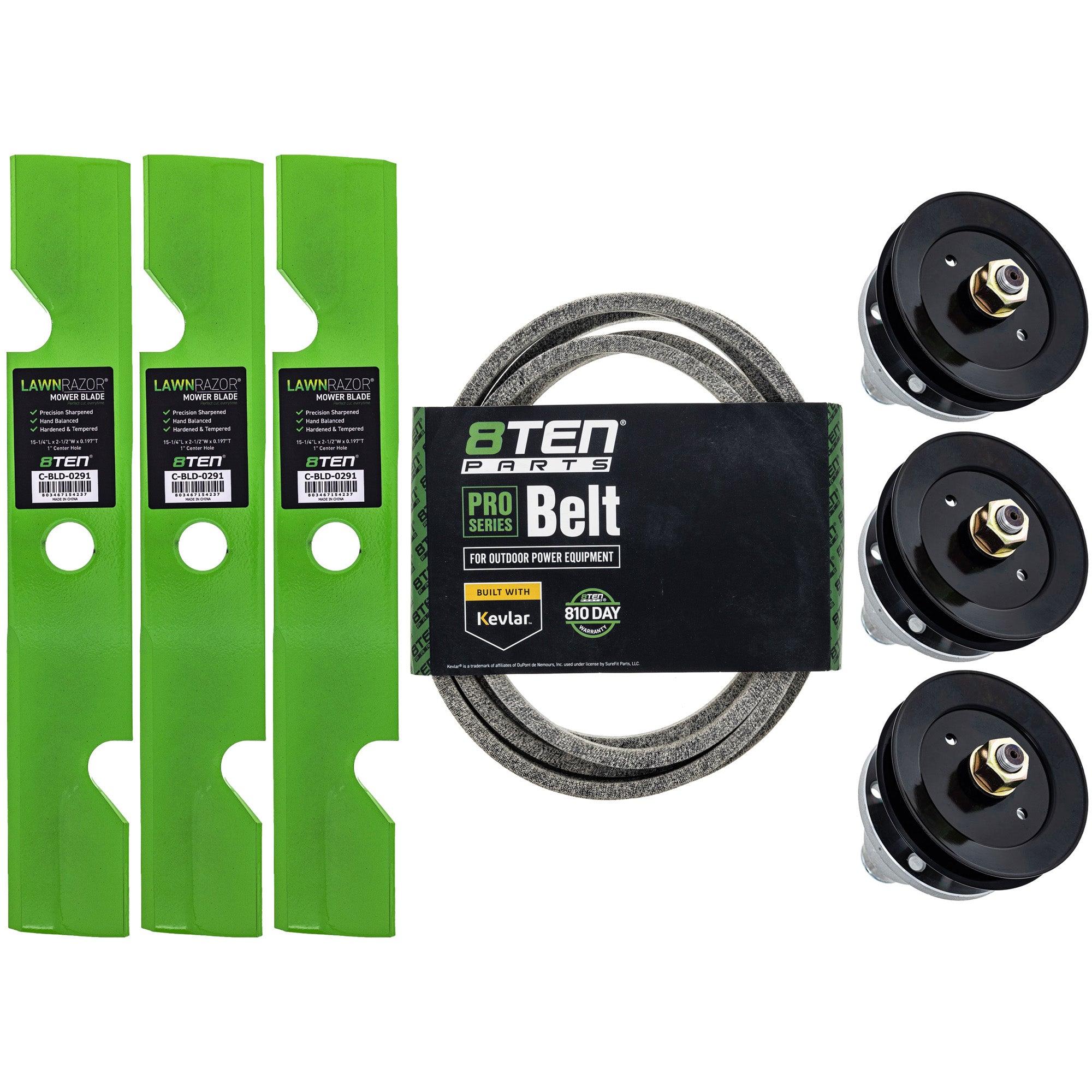 Blade Spindle Belt Deck Kit for zOTHER Walbro Toro Exmark Stens Oregon ENCORE Lazer 8TEN MK1009733