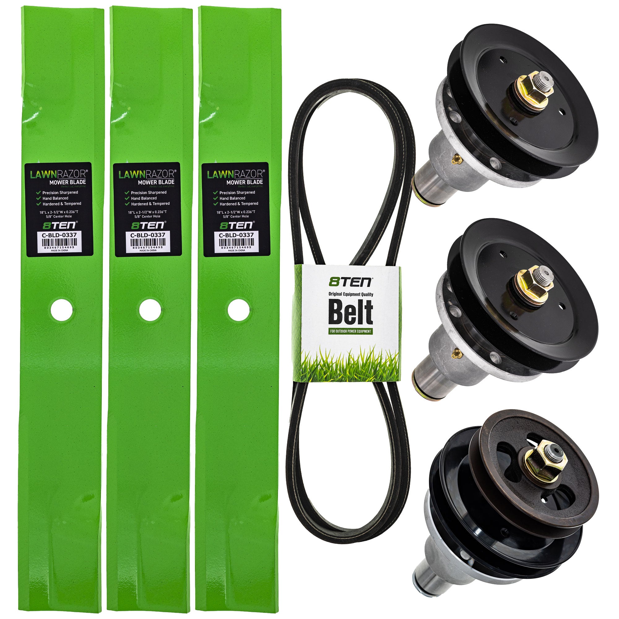 Blade Spindle Belt Deck Kit for zOTHER Toro Exmark Stens Oregon Ariens Gravely Turf 8TEN MK1009738