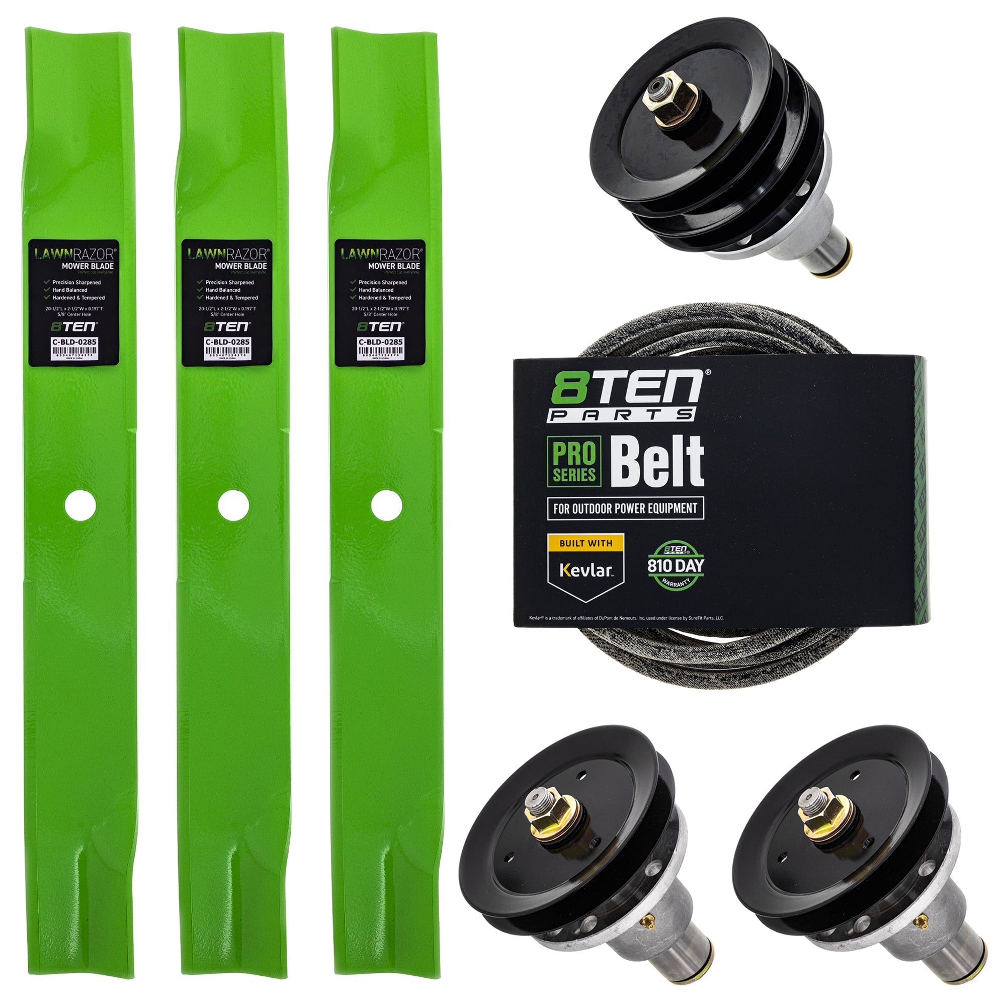 Blade Spindle Belt Deck Kit for zOTHER Stens Oregon Husqvarna Poulan Craftsman AYP RedMax 8TEN MK1009763