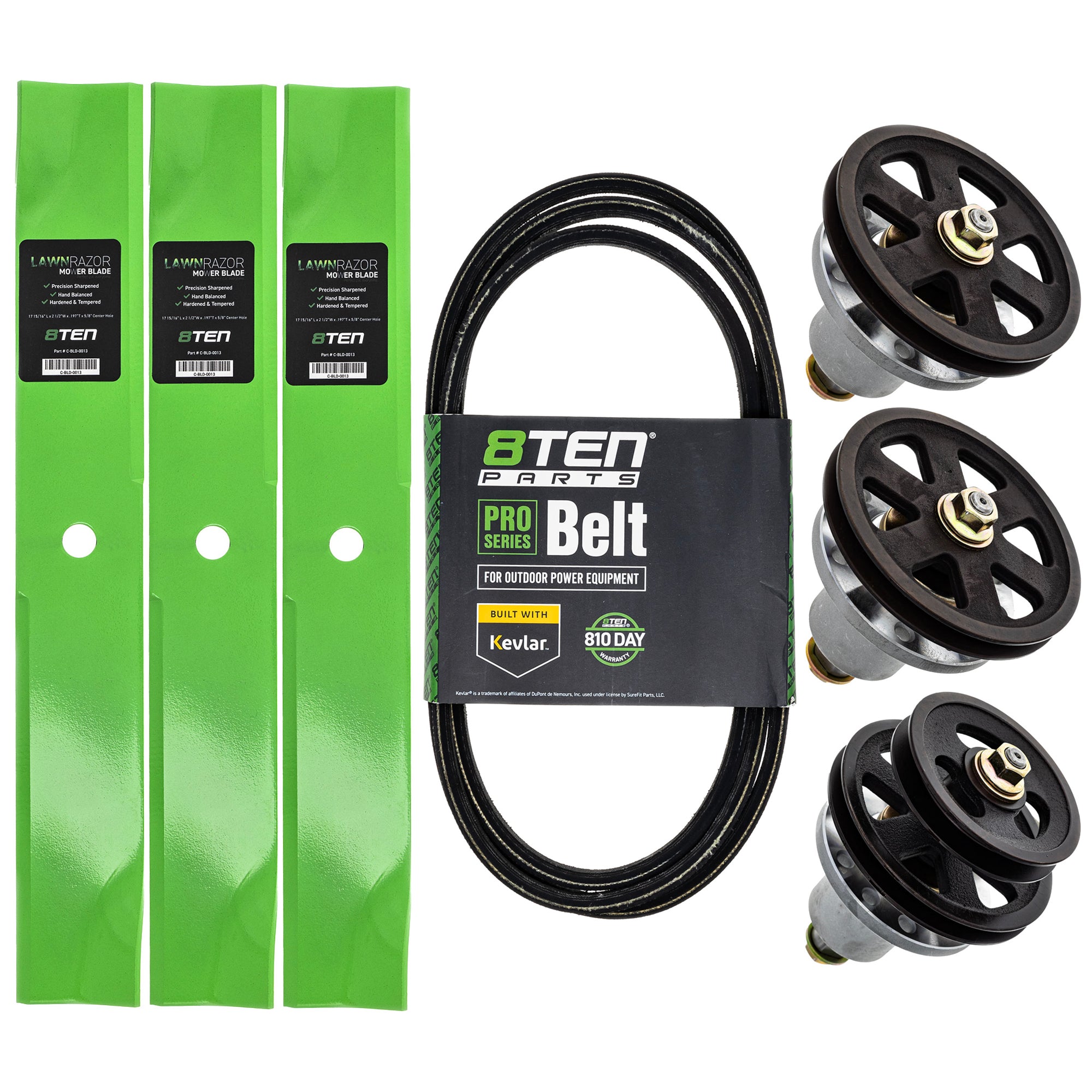 Blade Spindle Belt Deck Kit for zOTHER Toro Exmark Stens Oregon Turf 8TEN MK1009770