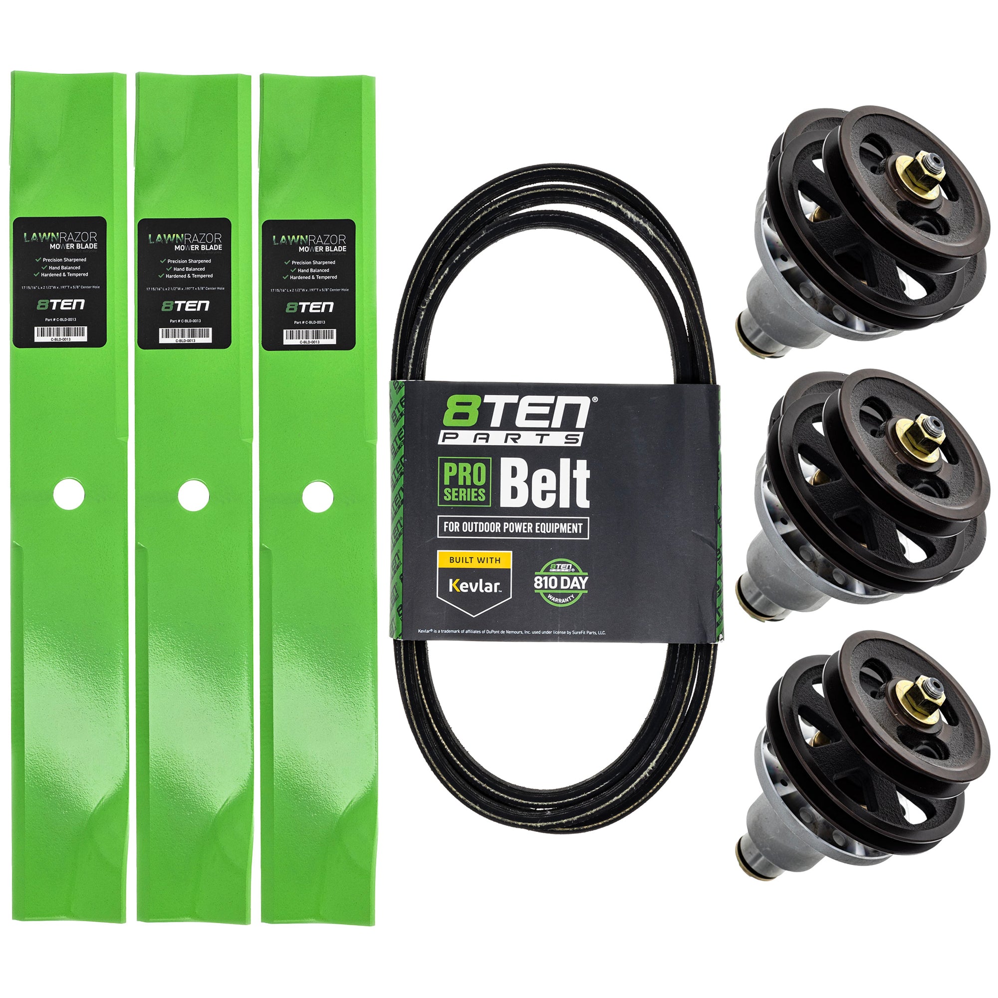 Blade Spindle Belt Deck Kit for zOTHER Toro Exmark Stens Turf 8TEN MK1009771