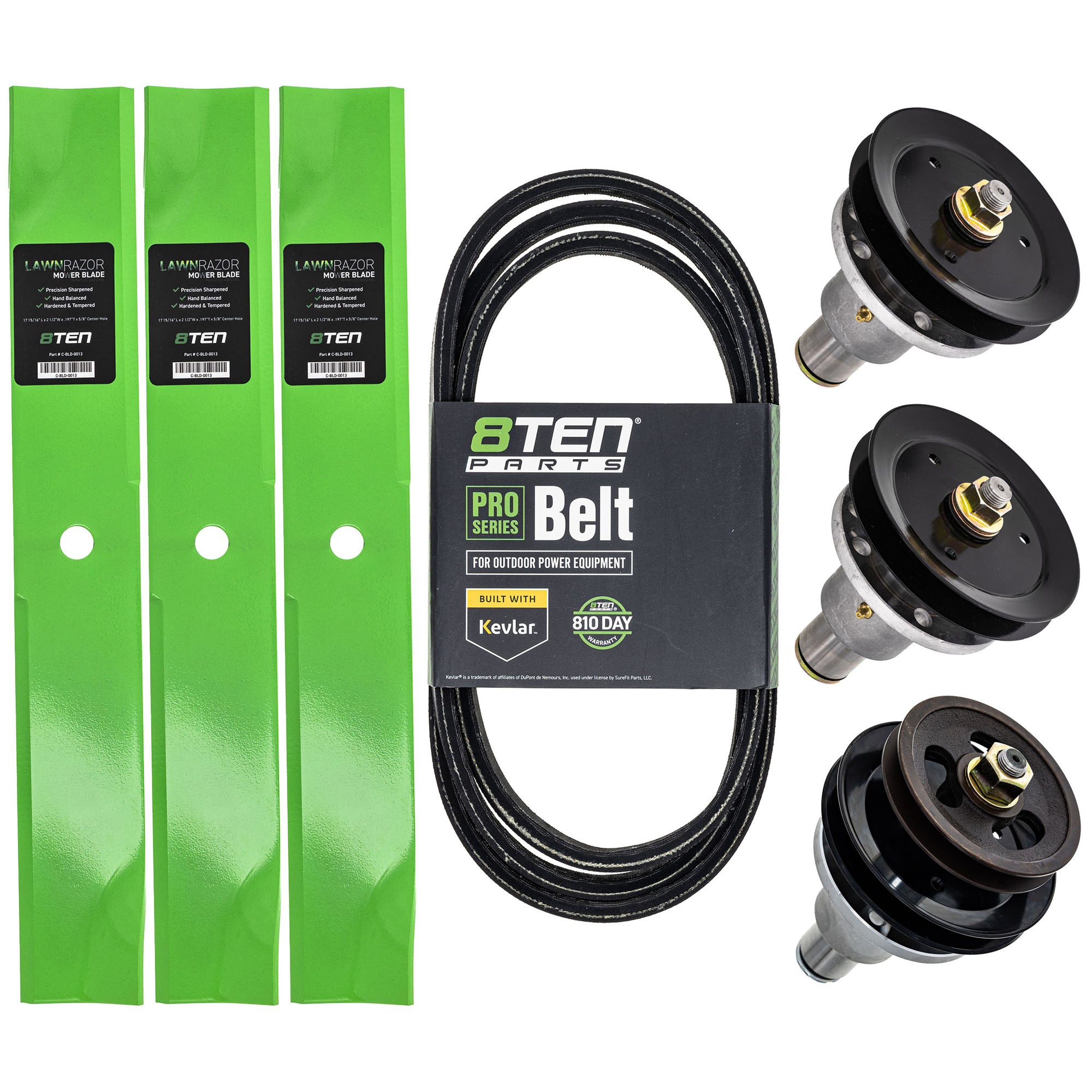 Blade Spindle Belt Deck Kit for zOTHER Toro Exmark Stens Oregon Turf 8TEN MK1009772