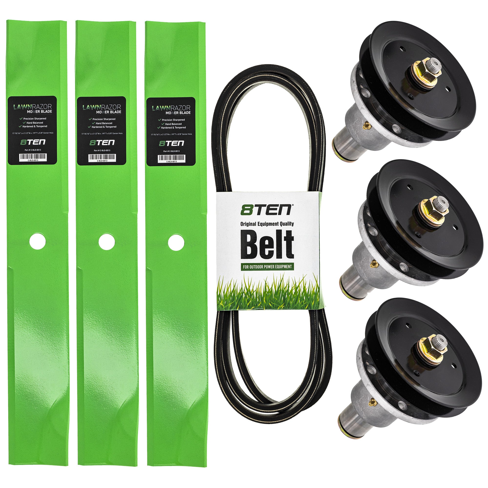 Blade Spindle Belt Deck Kit for zOTHER Toro Exmark Stens Oregon Lazer 8TEN MK1009775