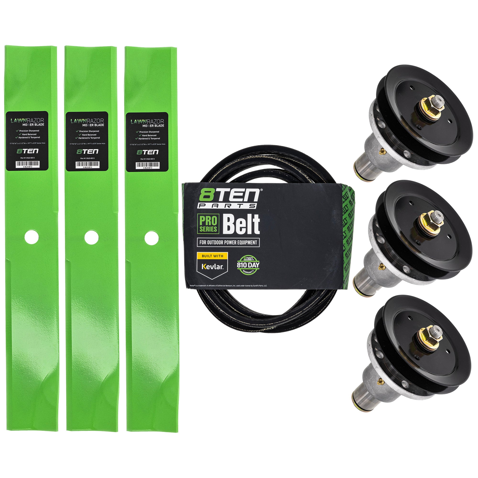 Blade Spindle Belt Deck Kit for zOTHER Toro Exmark Stens Oregon Lazer 8TEN MK1009775