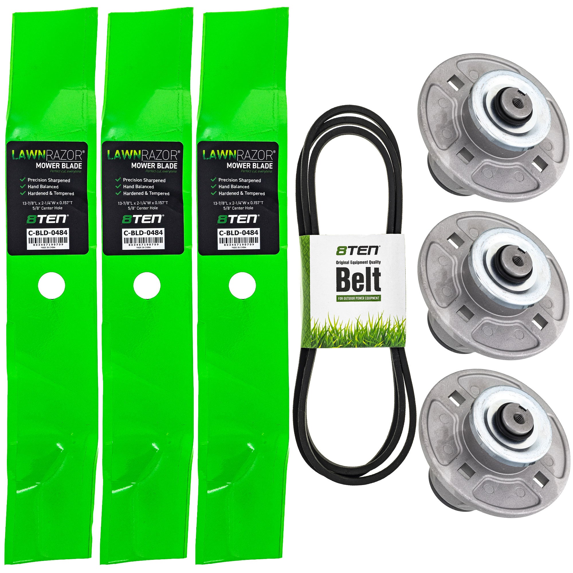 Blade Spindle Belt Deck Kit for Stens Oregon Ariens Gravely Zoom 8TEN MK1009789