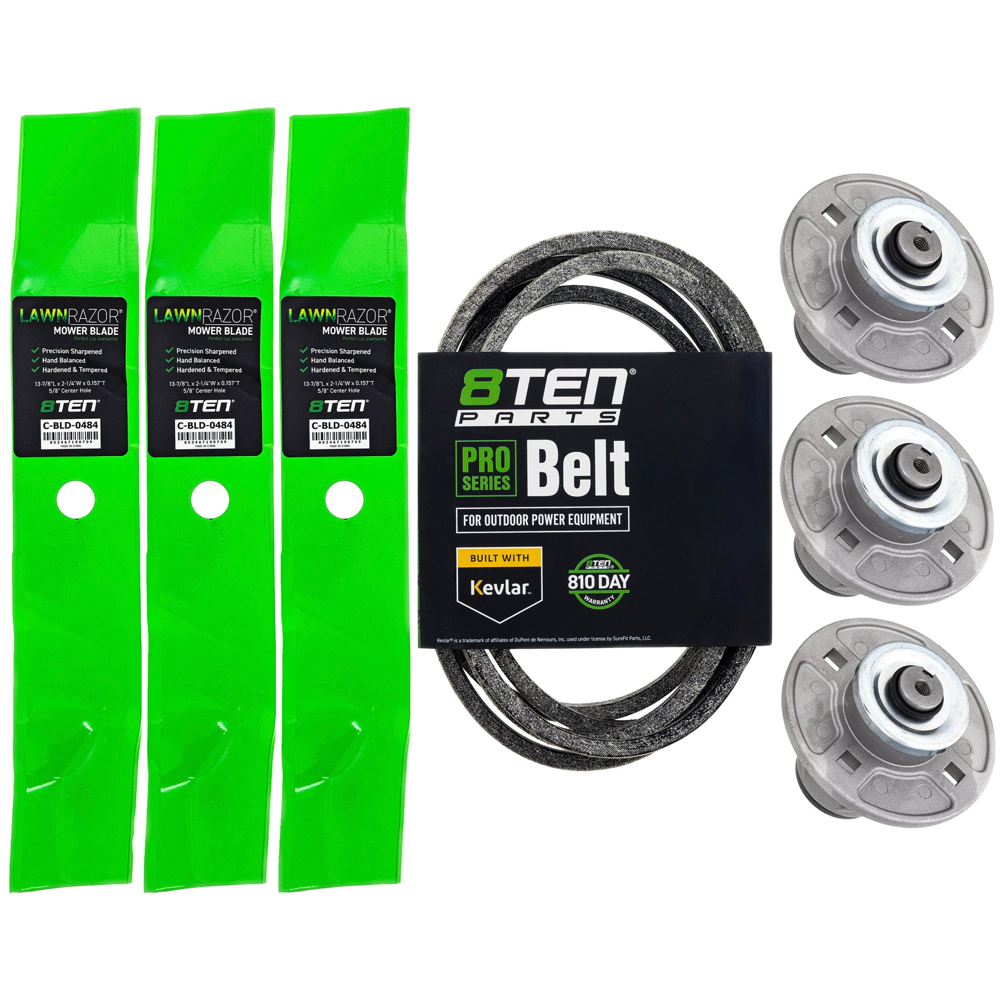 Blade Spindle Belt Deck Kit for Stens Oregon Ariens Gravely Zoom 8TEN MK1009790