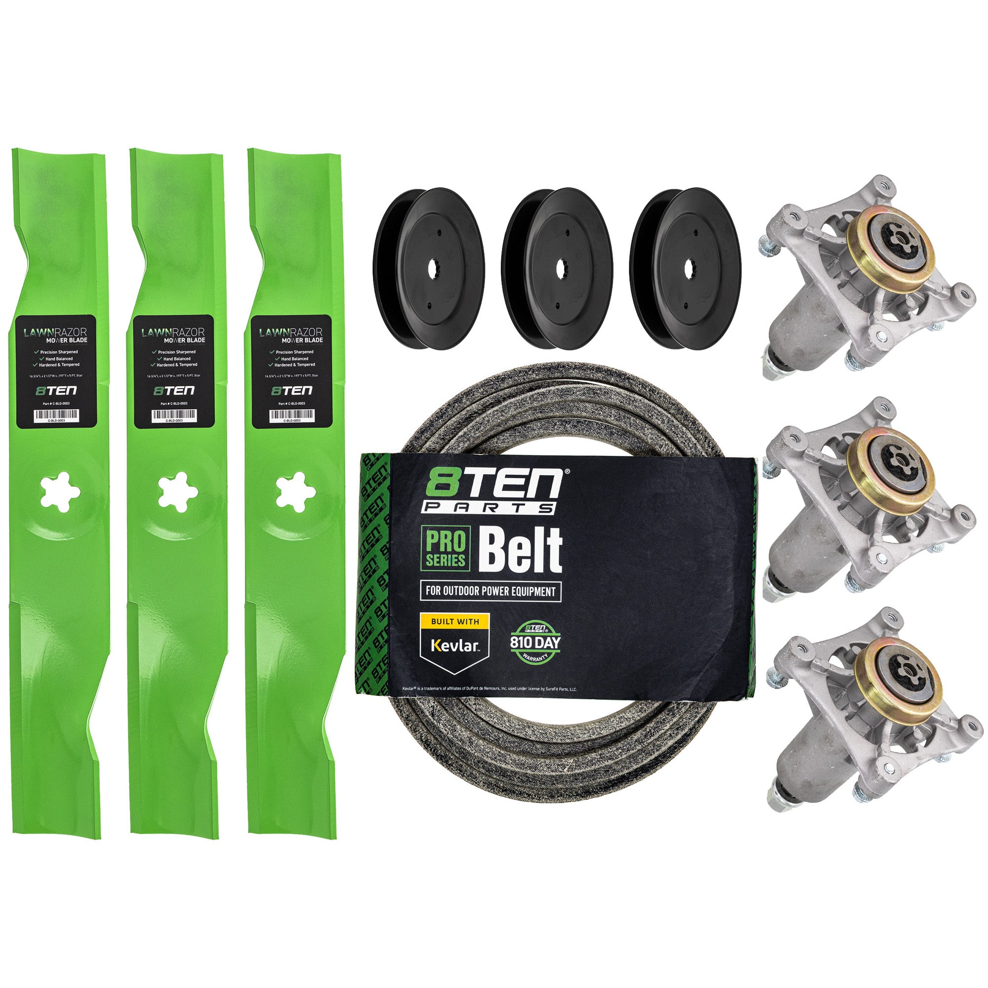 Blade Spindle Belt Pulley Deck Kit for zOTHER Walbro Stens Oregon Murray MTD Cub Cadet 8TEN MK1009797