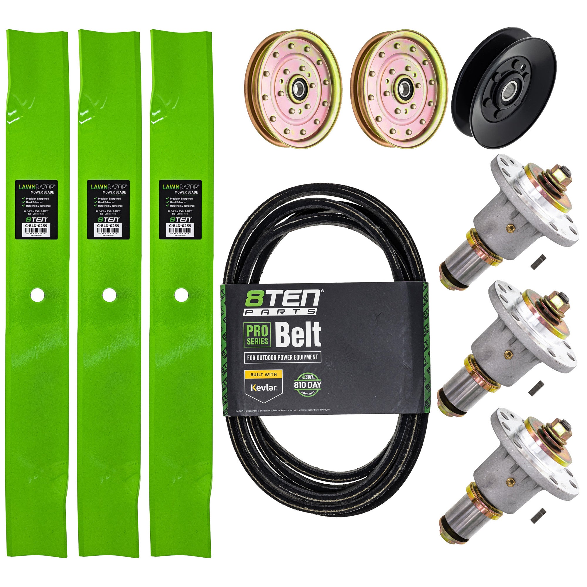 Blade Spindle Belt Idler Deck Kit for zOTHER Toro Exmark Stens Oregon Lazer 8TEN MK1009803
