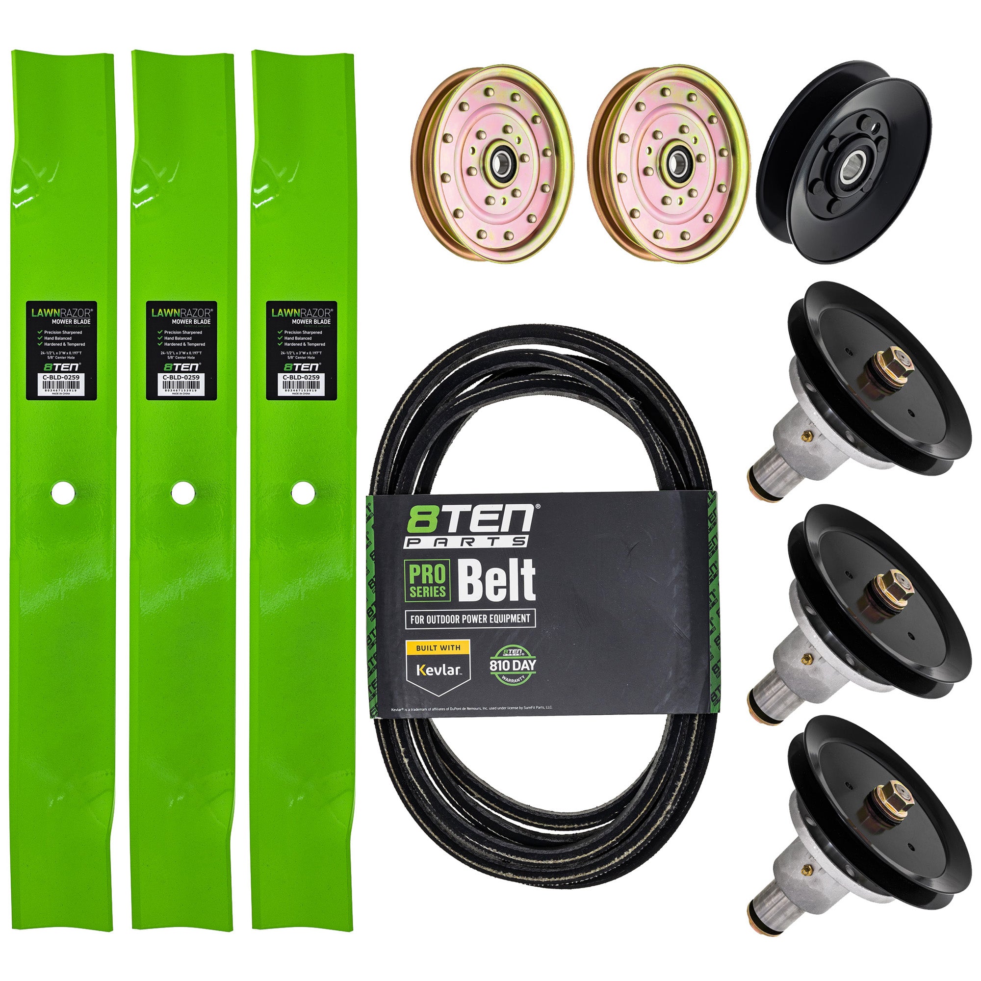 Blade Spindle Belt Idler Deck Kit for zOTHER Toro Exmark Stens Oregon Lazer 8TEN MK1009804