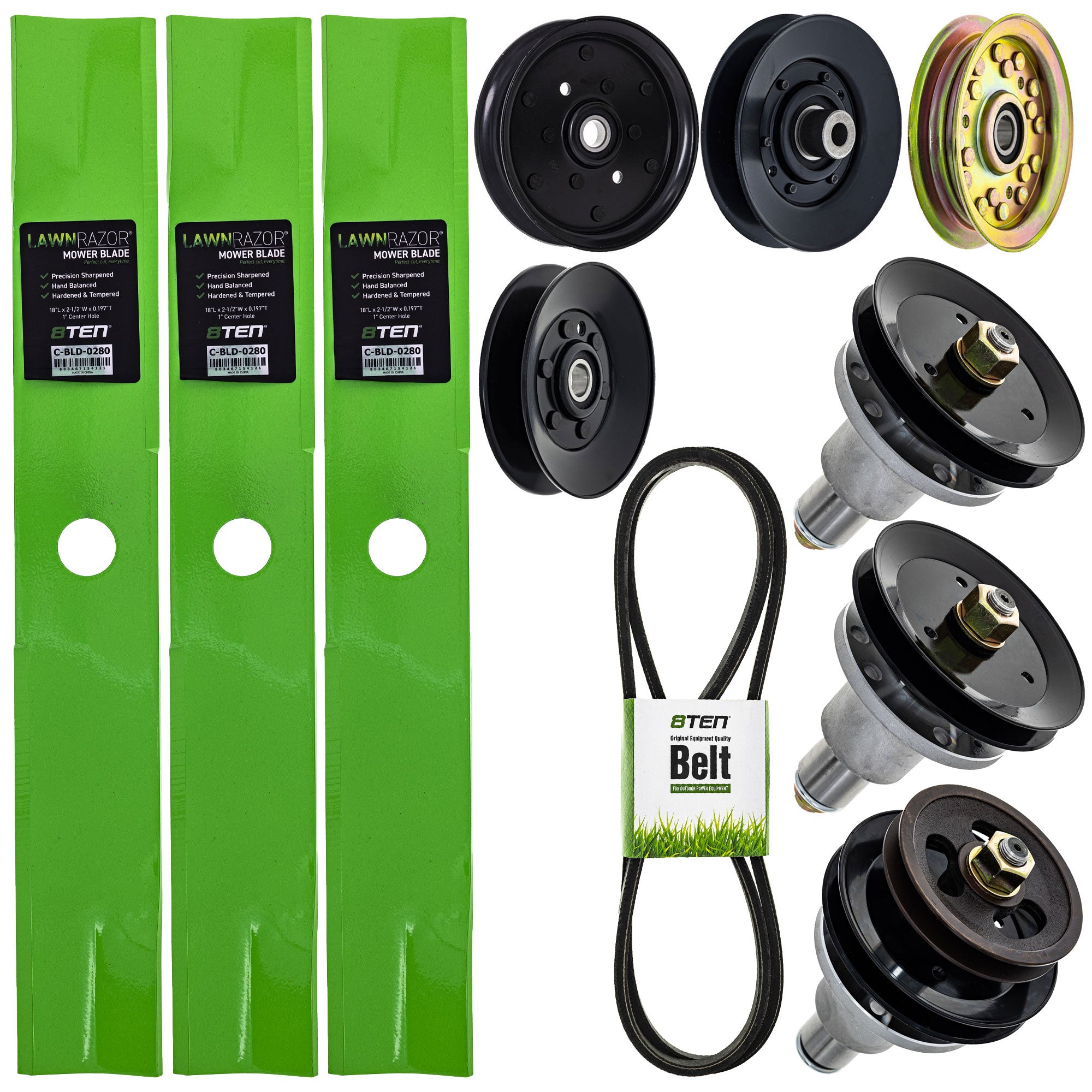 Blade Spindle Belt Idler Deck Kit for zOTHER Stens Oregon MTD Cub Cadet Troy-Bilt 8TEN MK1009812