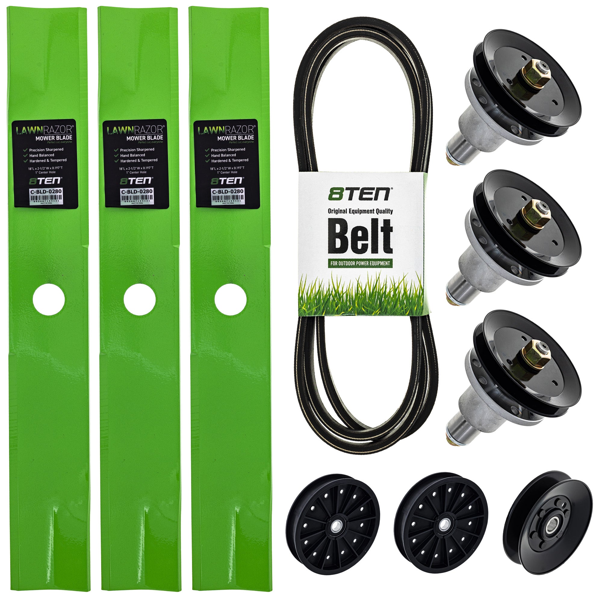 Blade Spindle Belt Idler Deck Kit for Stens Oregon MTD Cub Cadet Troy-Bilt Lazer 8TEN MK1009814