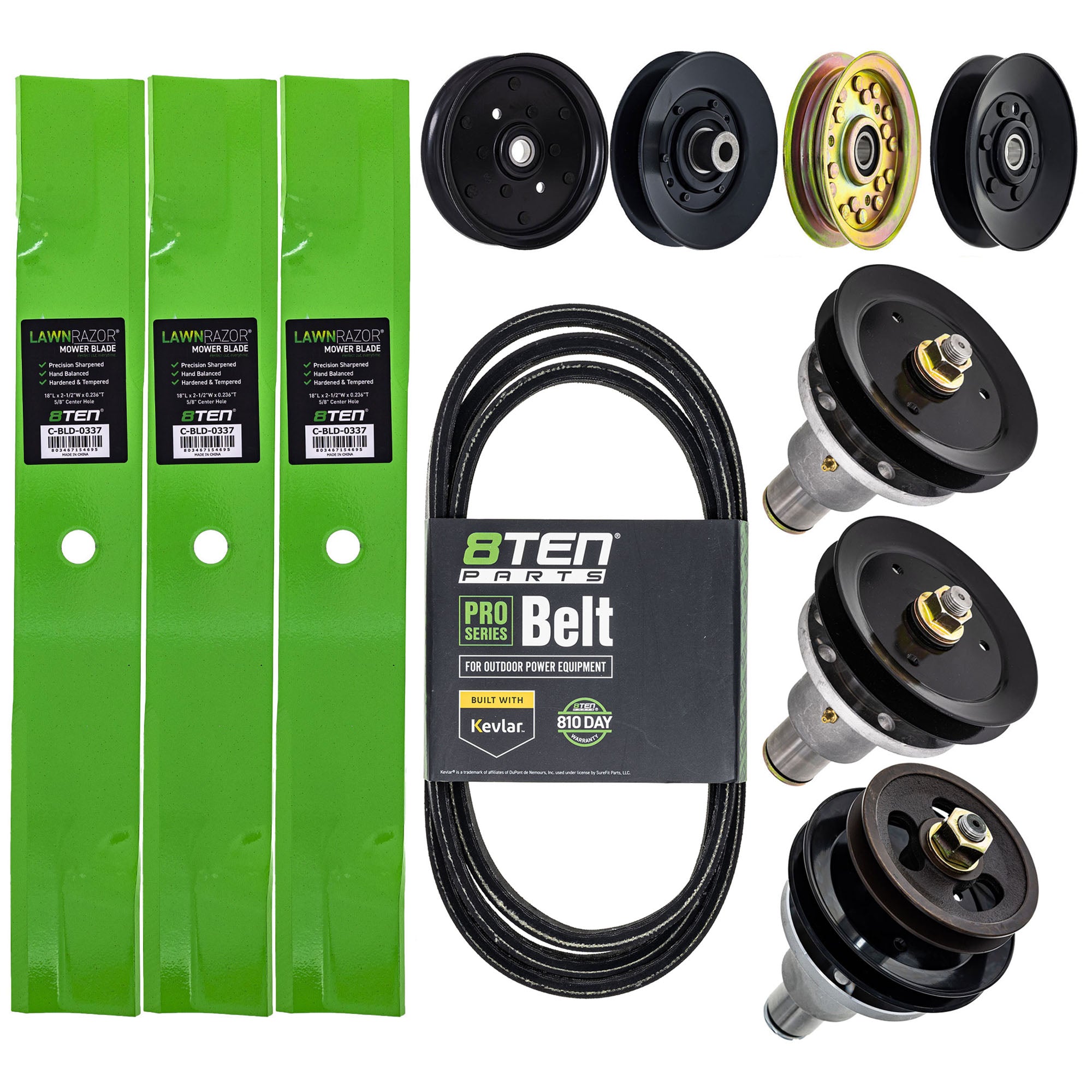 Blade Spindle Belt Idler Deck Kit for zOTHER Stens Bad Boy Turf 8TEN MK1009821