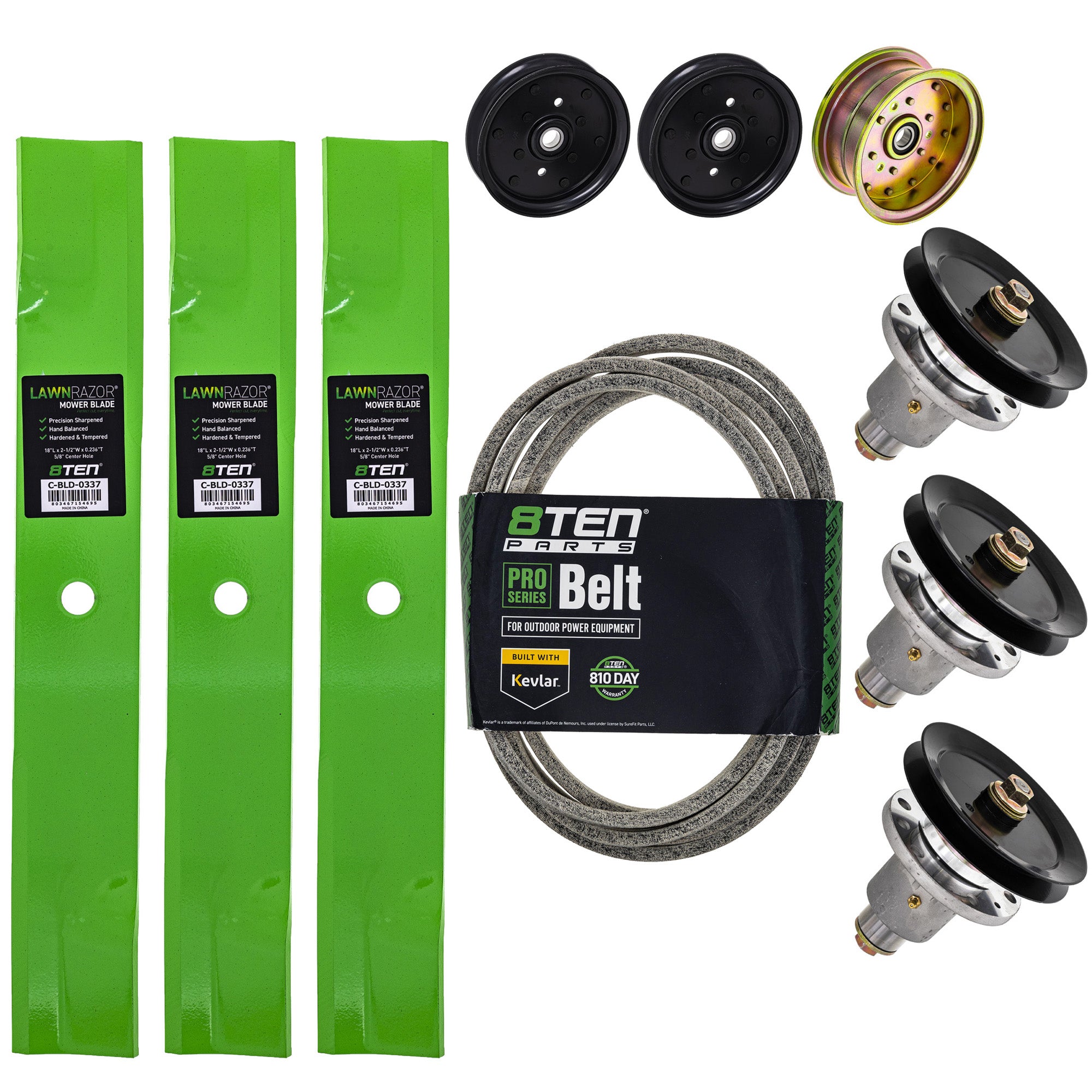 Blade Spindle Belt Idler Deck Kit for zOTHER Toro Exmark Stens Oregon Lazer 8TEN MK1009824