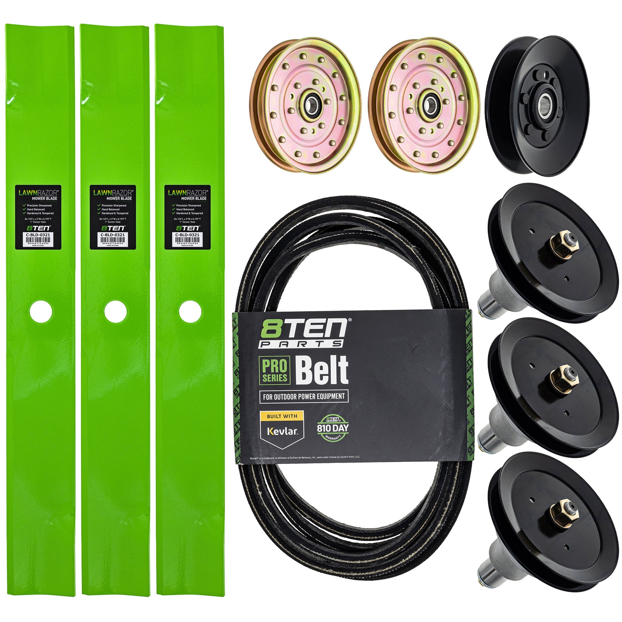 Blade Spindle Belt Idler Deck Kit for Stens Oregon John Deere Lazer 8TEN MK1009834