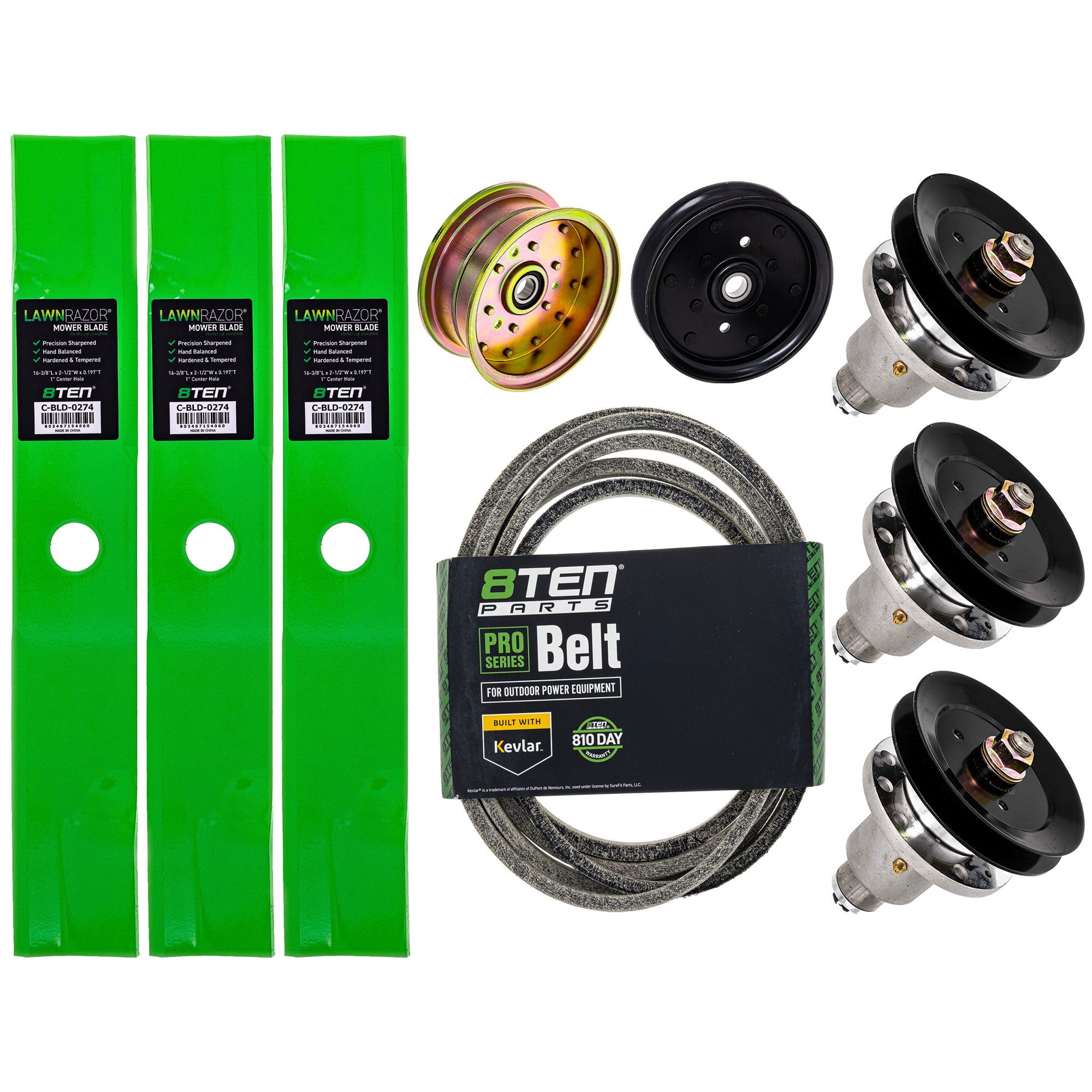 Blade Spindle Belt Idler Deck Kit for zOTHER Toro Exmark Stens Oregon Lazer 8TEN MK1009843