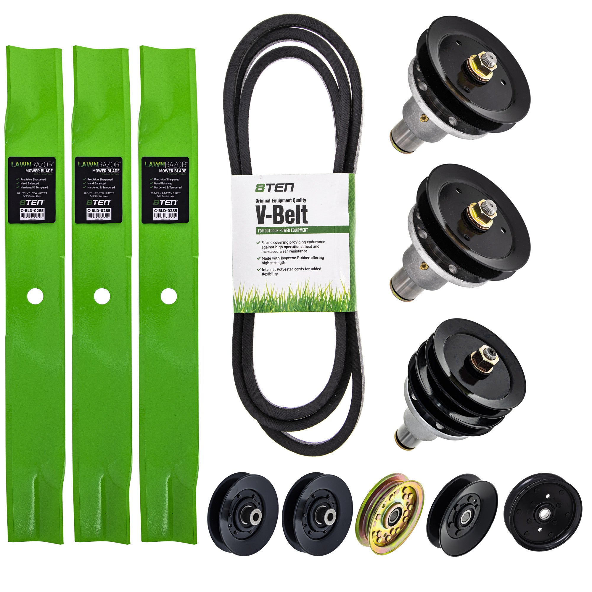 Blade Spindle Belt Idler Deck Kit for Stens Oregon Husqvarna Poulan Craftsman AYP RedMax 8TEN MK1009845