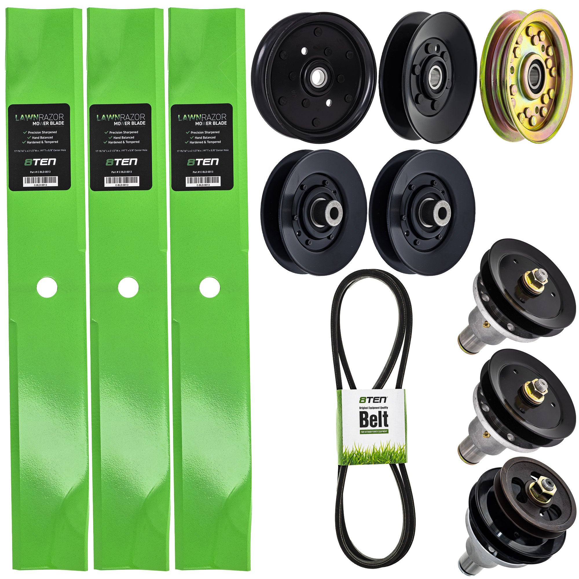 Blade Spindle Belt Idler Deck Kit for zOTHER Stens Scag Oregon FERRIS Bad Boy 8TEN MK1009851
