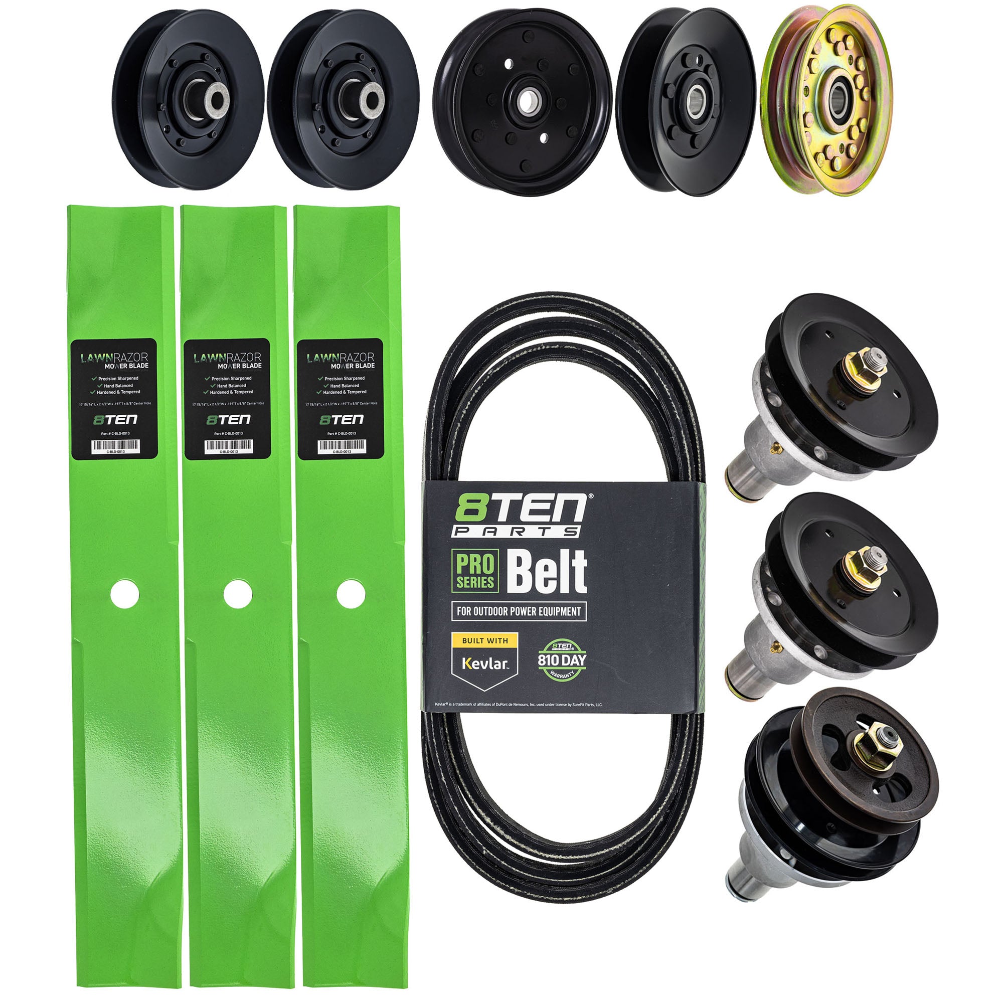 Blade Spindle Belt Idler Deck Kit for zOTHER Stens Scag Oregon FERRIS Bad Boy Turf 8TEN MK1009851