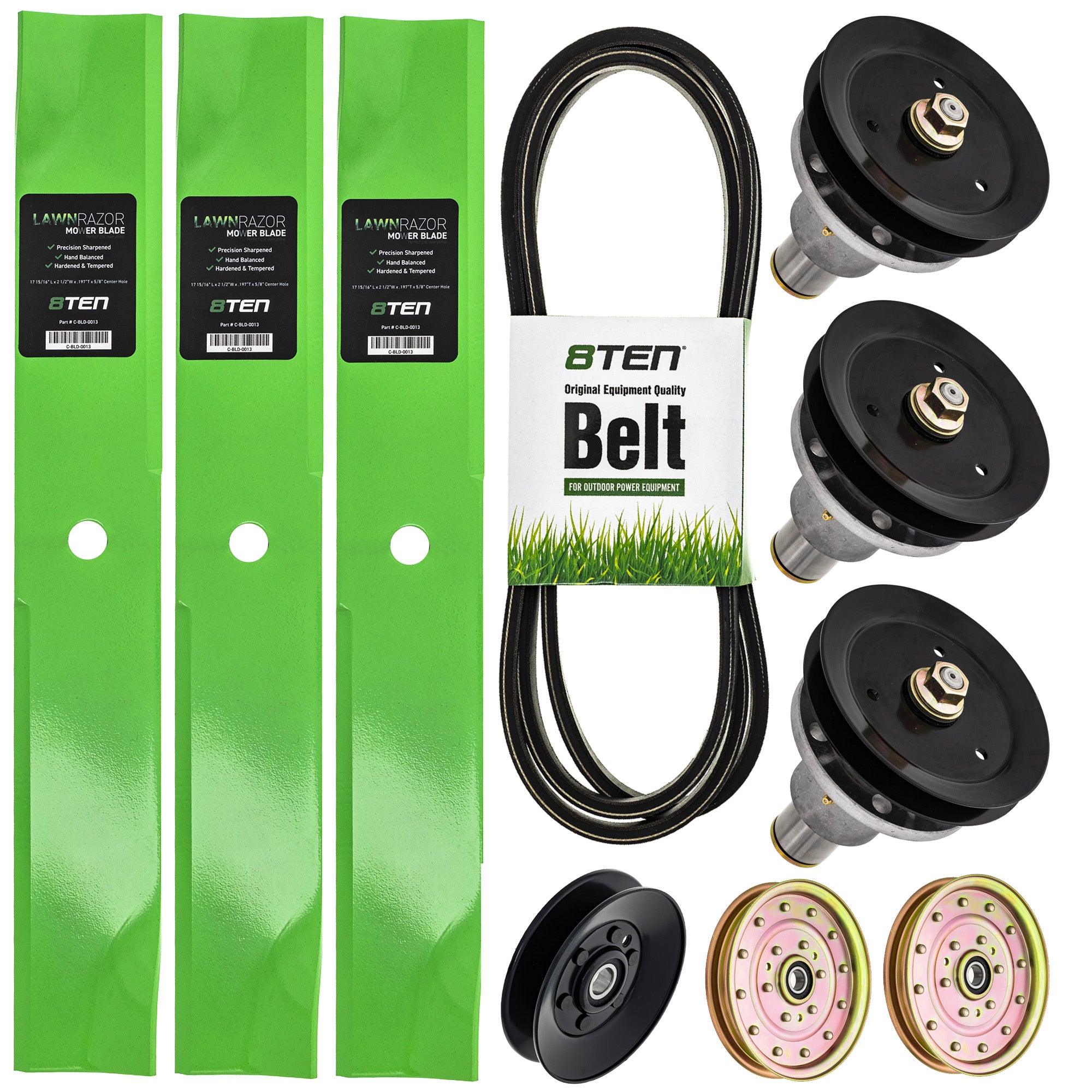 Blade Spindle Belt Idler Deck Kit for zOTHER Toro Exmark Stens Oregon Lazer 8TEN MK1009853