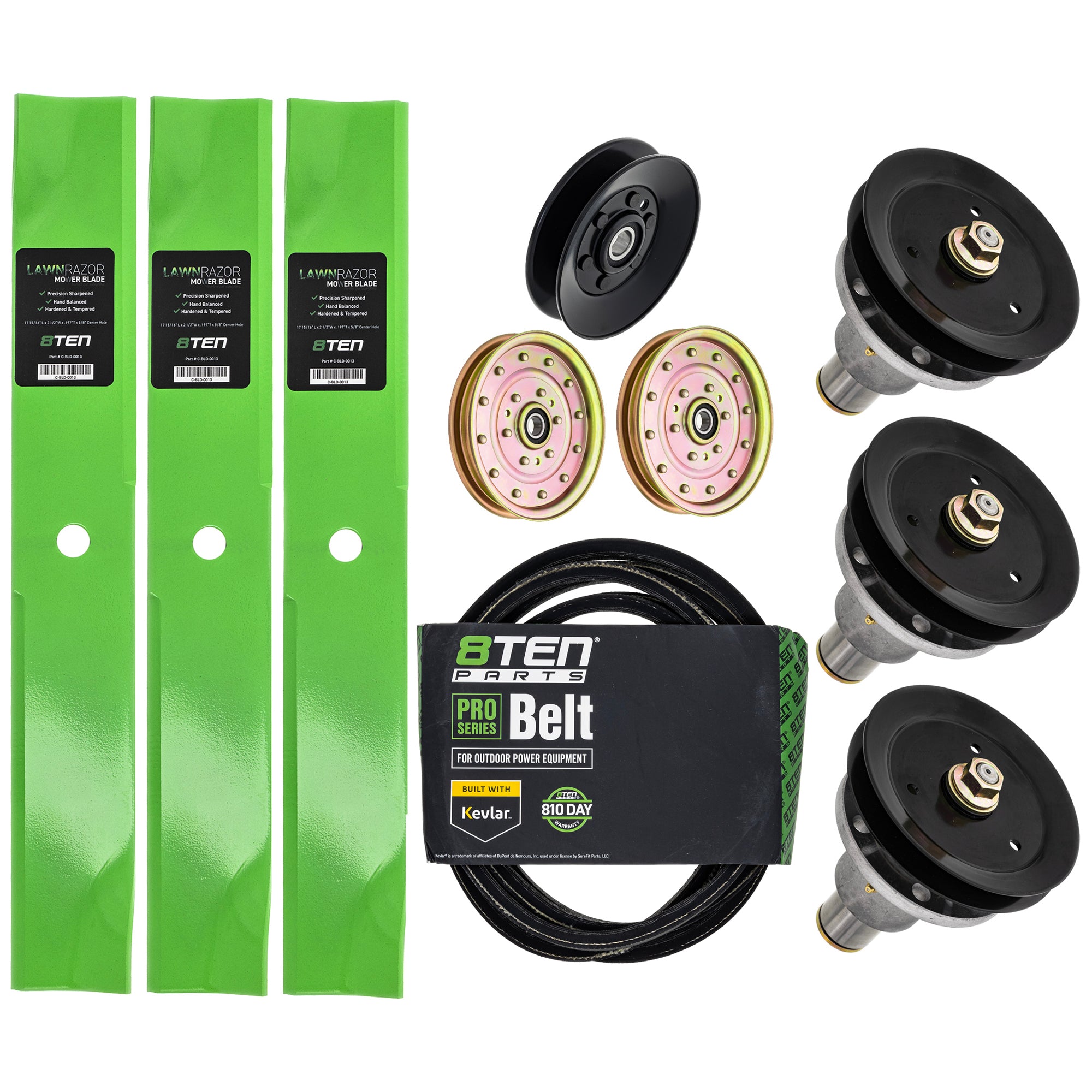 Blade Spindle Belt Idler Deck Kit for zOTHER Toro Exmark Stens Oregon Lazer 8TEN MK1009853