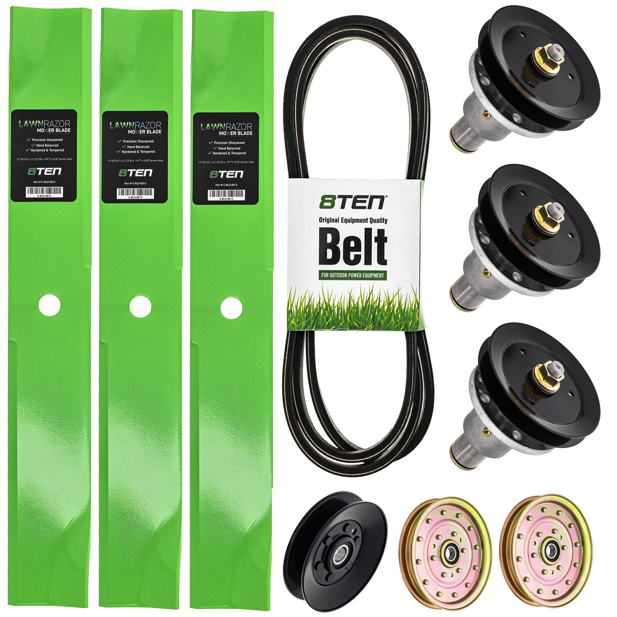 Blade Spindle Belt Idler Deck Kit for zOTHER Toro Exmark Stens Oregon Lazer 8TEN MK1009854