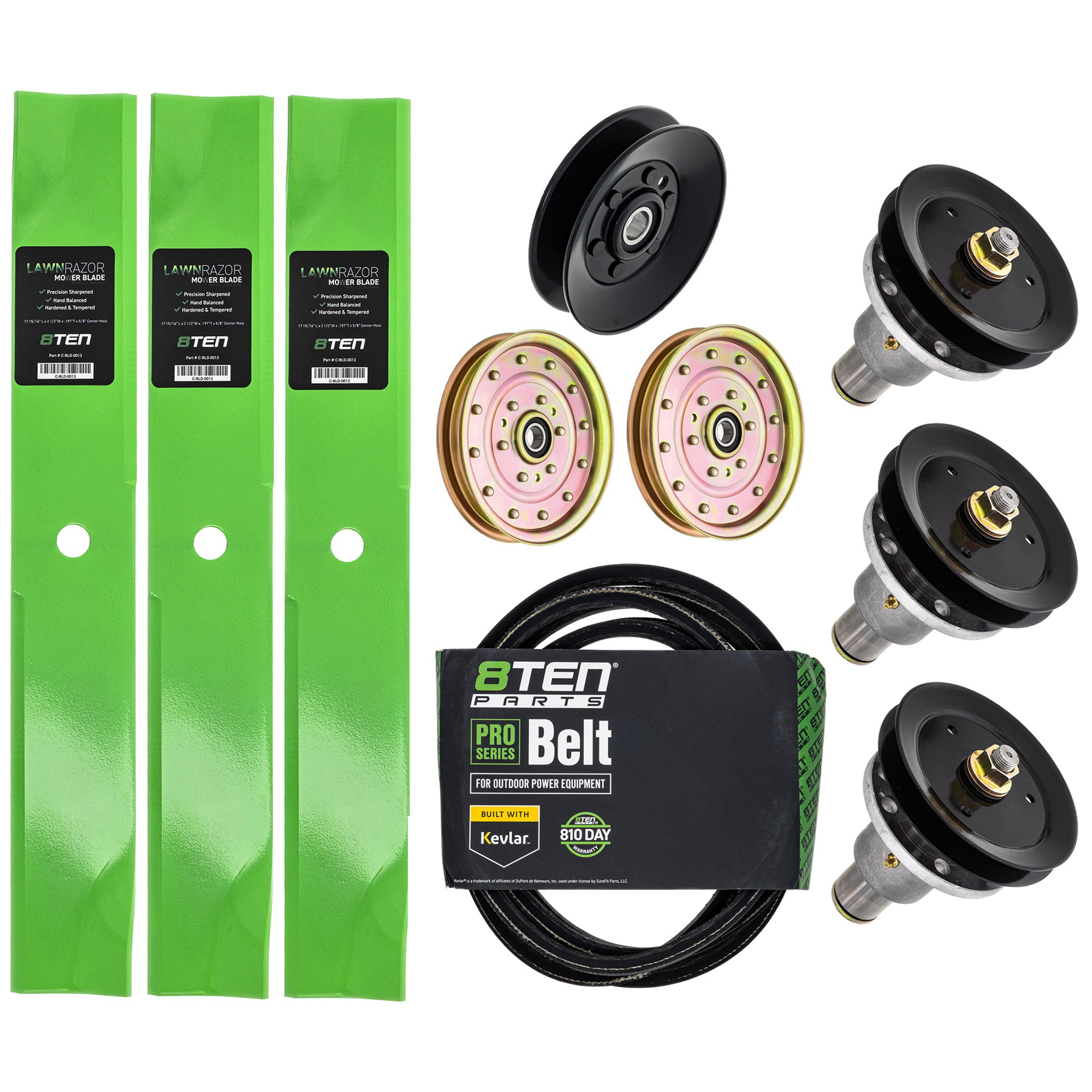 Blade Spindle Belt Idler Deck Kit for zOTHER Toro Exmark Stens Oregon Lazer 8TEN MK1009854