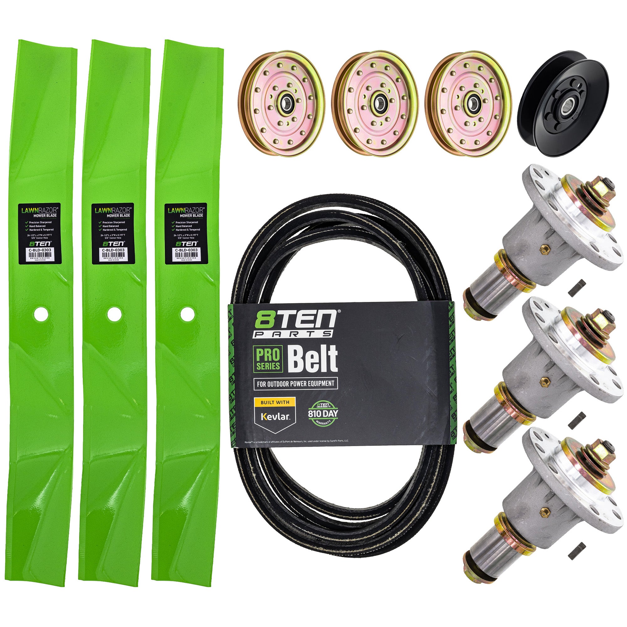 Blade Spindle Belt Idler Deck Kit for zOTHER Walbro Toro Exmark Stens Oregon Lazer 8TEN MK1009861