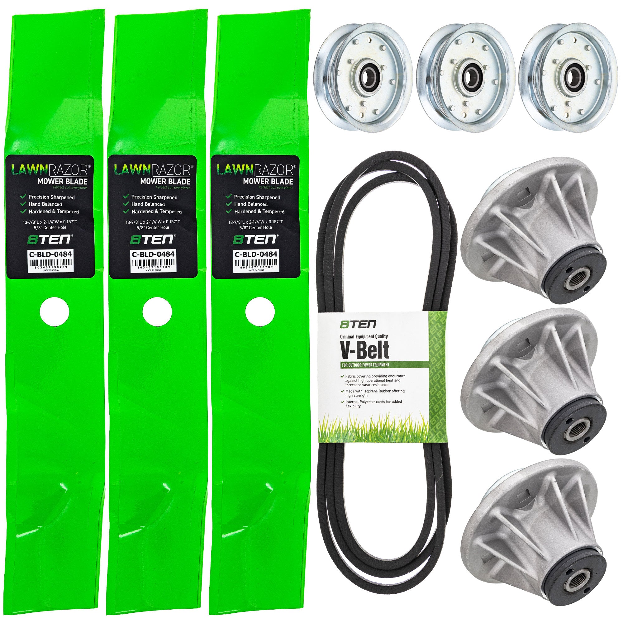 Blade Spindle Belt Idler Deck Kit for zOTHER Stens Oregon John Deere Ariens Gravely Zoom 8TEN MK1009871