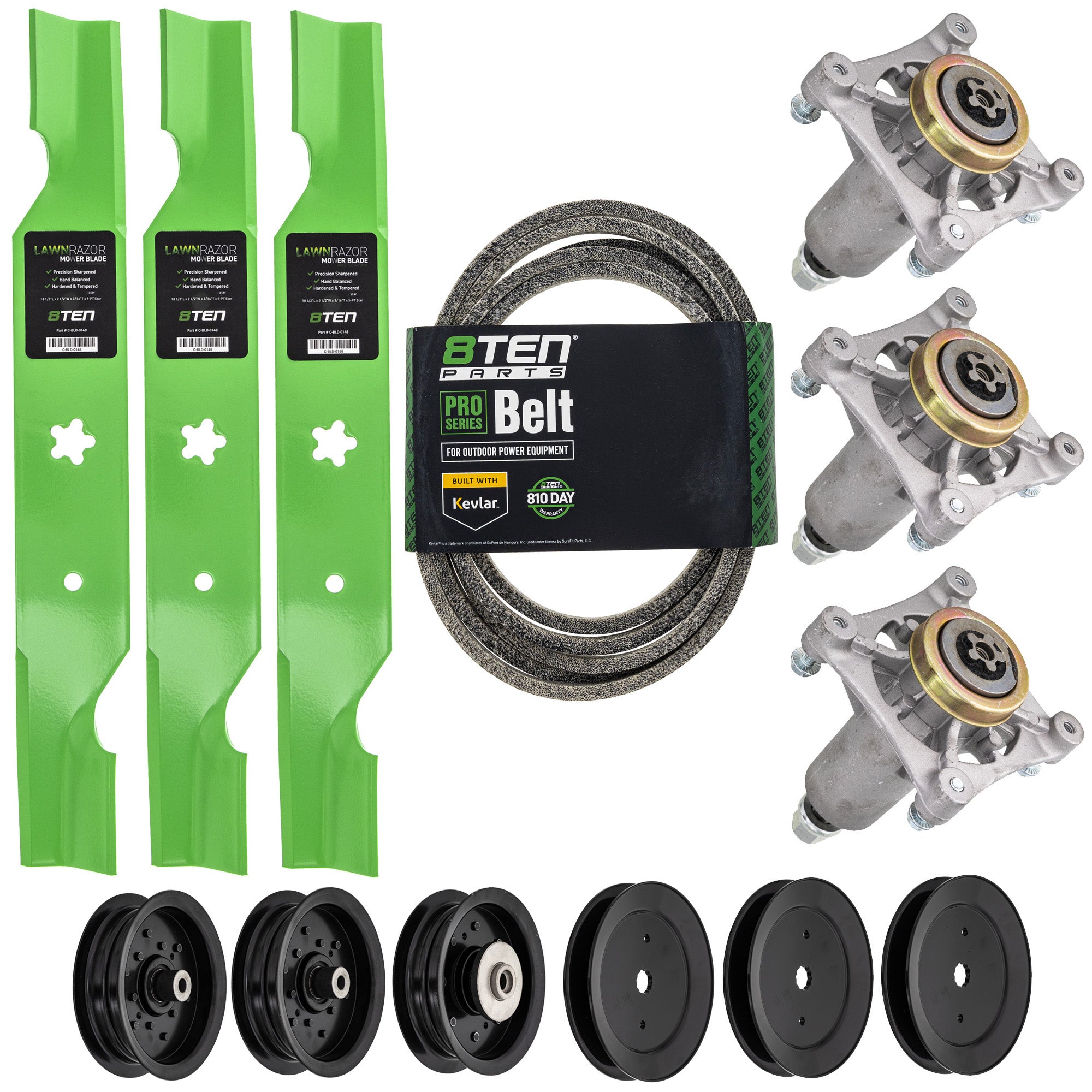 Blade Spindle Belt Pulley Idler Deck Kit for zOTHER Stens Oregon Murray Husqvarna Poulan 8TEN MK1009872
