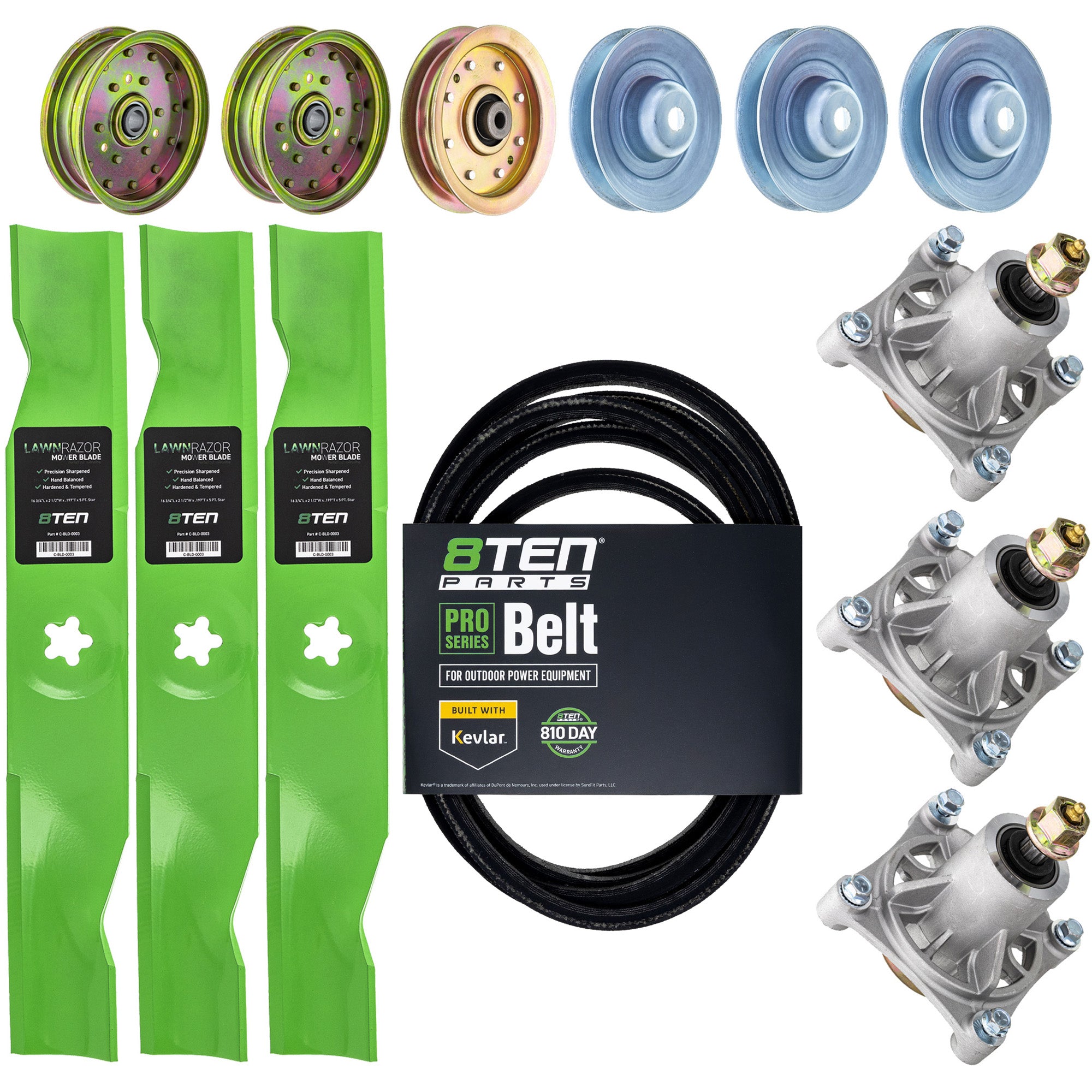 Blade Spindle Belt Pulley Idler Deck Kit for zOTHER Walbro Stens Oregon MTD Cub Cadet 8TEN MK1009880